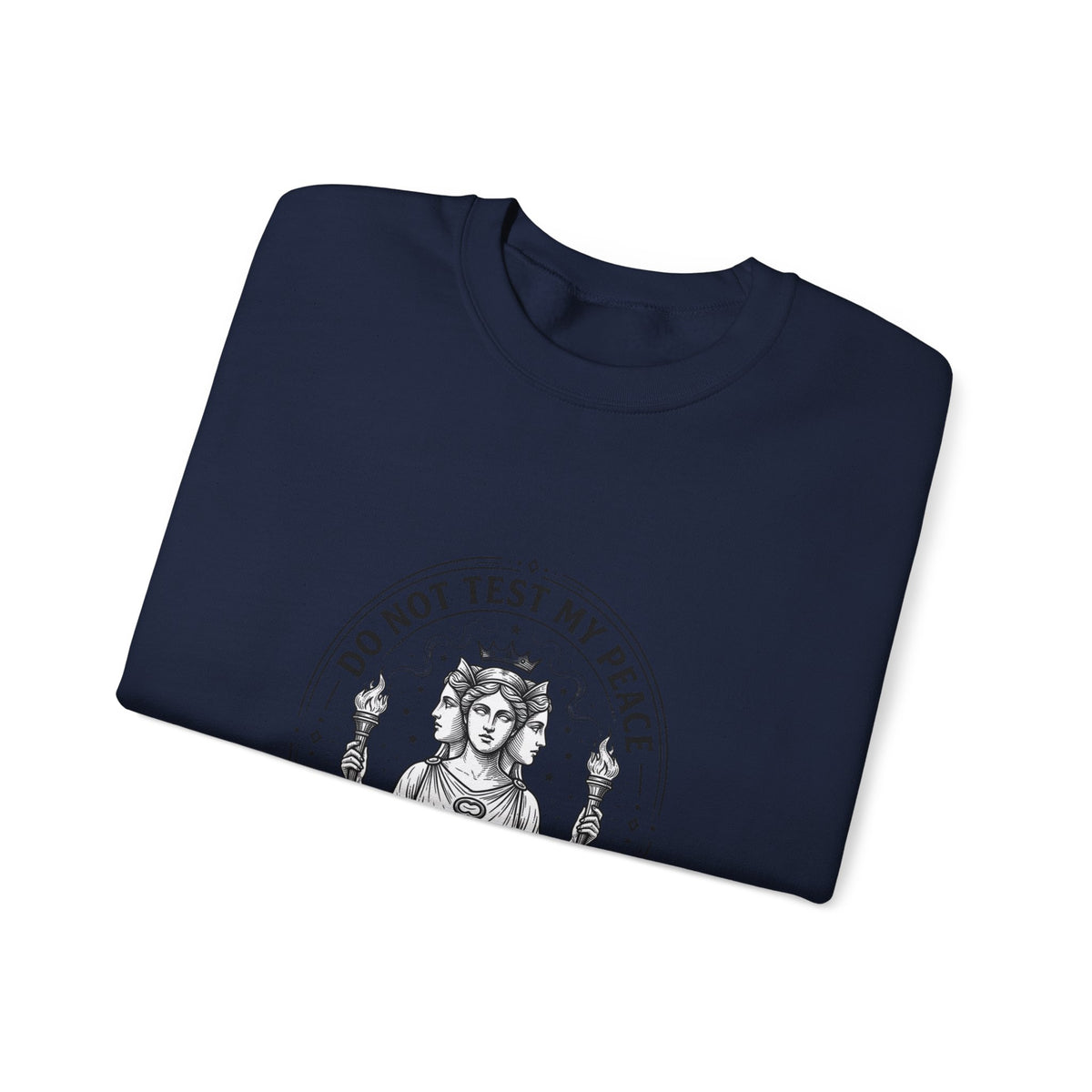 Do Not Test My Peace Athena Illustration Sweatshirt | Mythcore, Classical Art