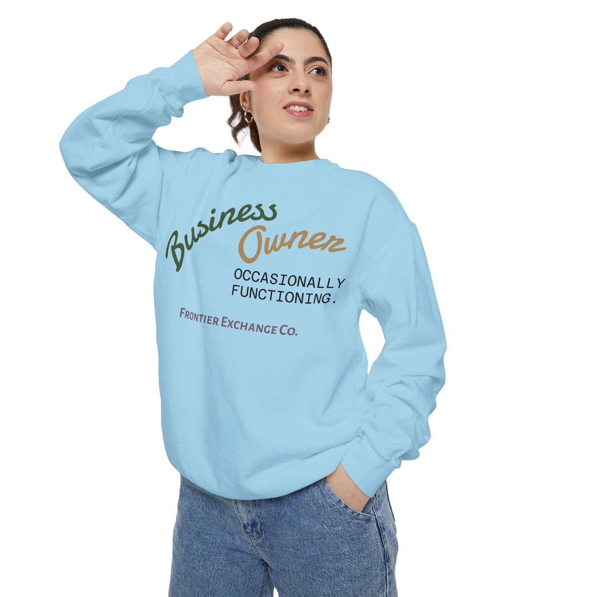 Business Owner Sweatshirt — “Occasionally Functioning” Cozy Crewneck