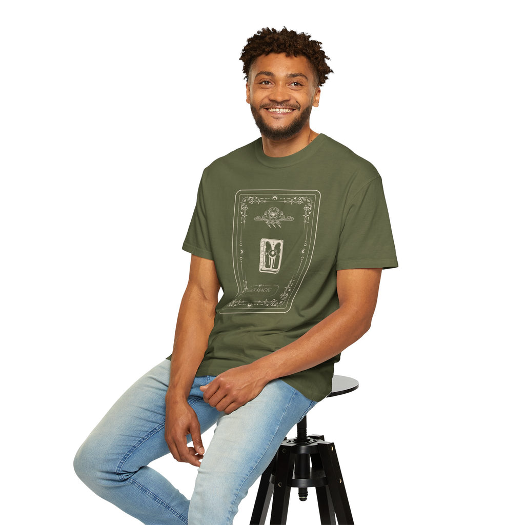 Tarot Bunny Illustration T-Shirt — 'Hold My Hand' Minimal Graphic Tee