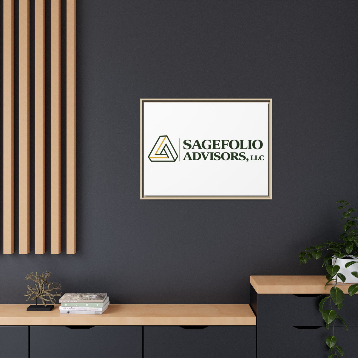 Framed Matte Canvas Wall Art — Sagefolio Advisors Logo