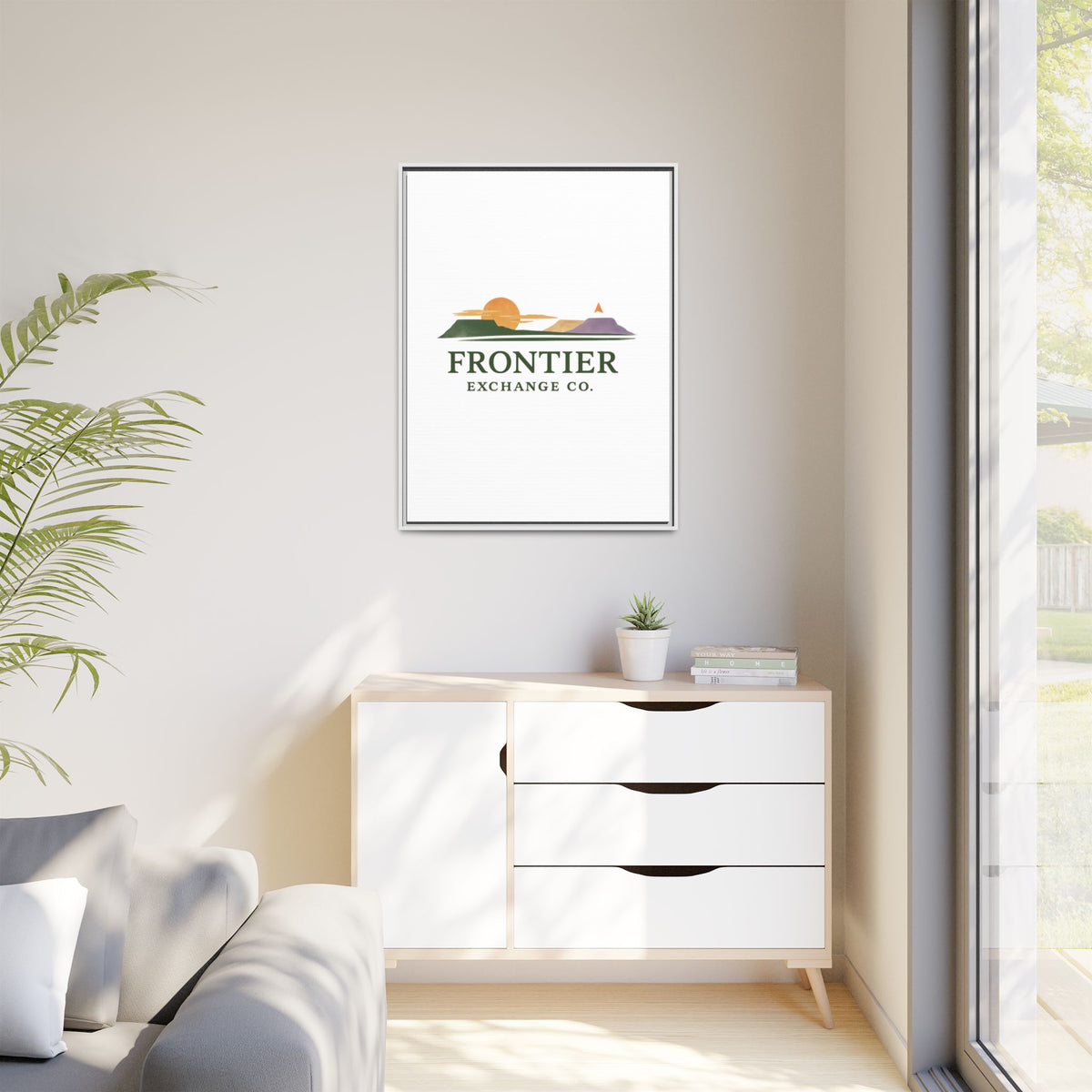 Framed Matte Canvas Print — Frontier Exchange Co. Logo