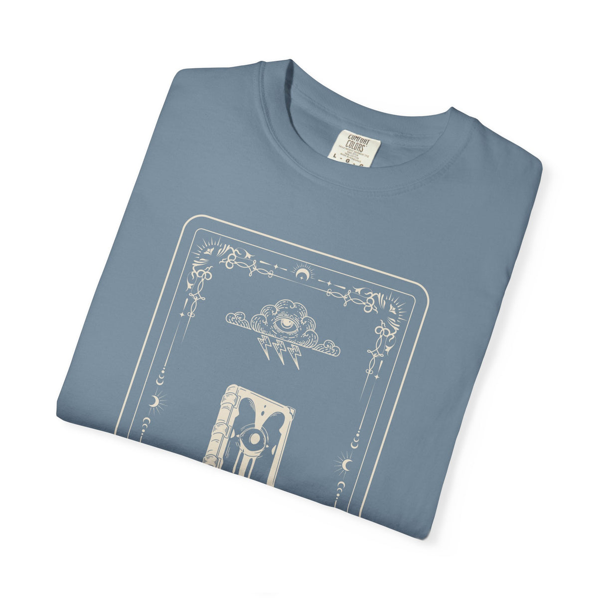 Tarot Bunny Illustration T-Shirt — 'Hold My Hand' Minimal Graphic Tee