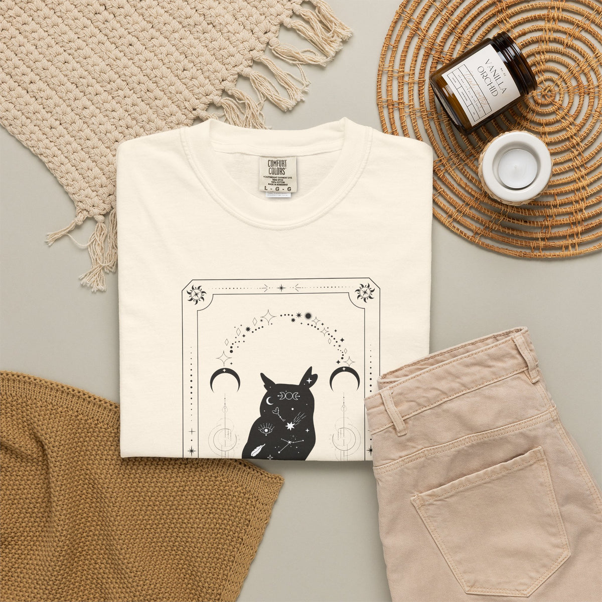 Tarot Owl T-Shirt — The Lunar Arc Mystical Graphic Tee