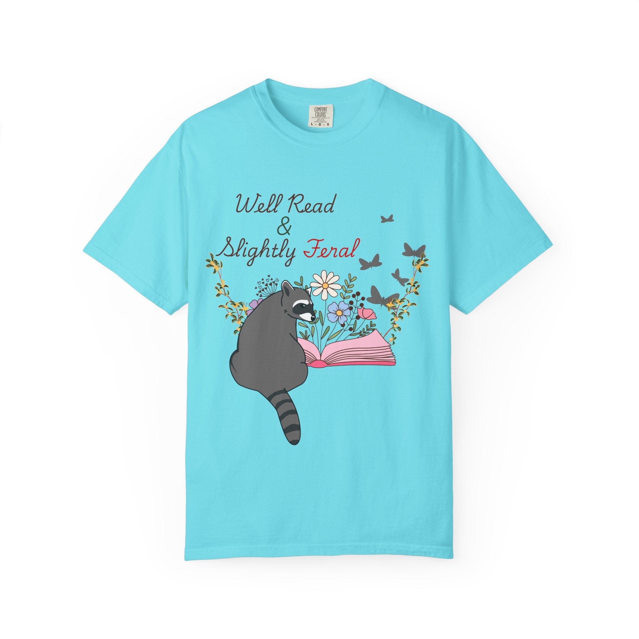 Well Read & Slightly Feral Reading Racoon - T-Shirts