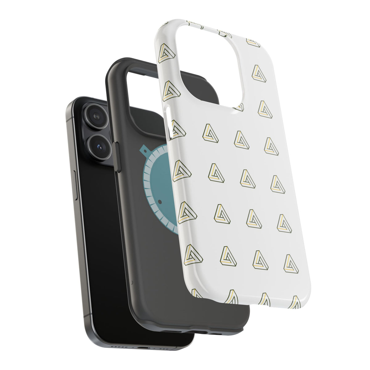 Magnetic Impact-Resistant Phone Case — Minimal Triangle Pattern