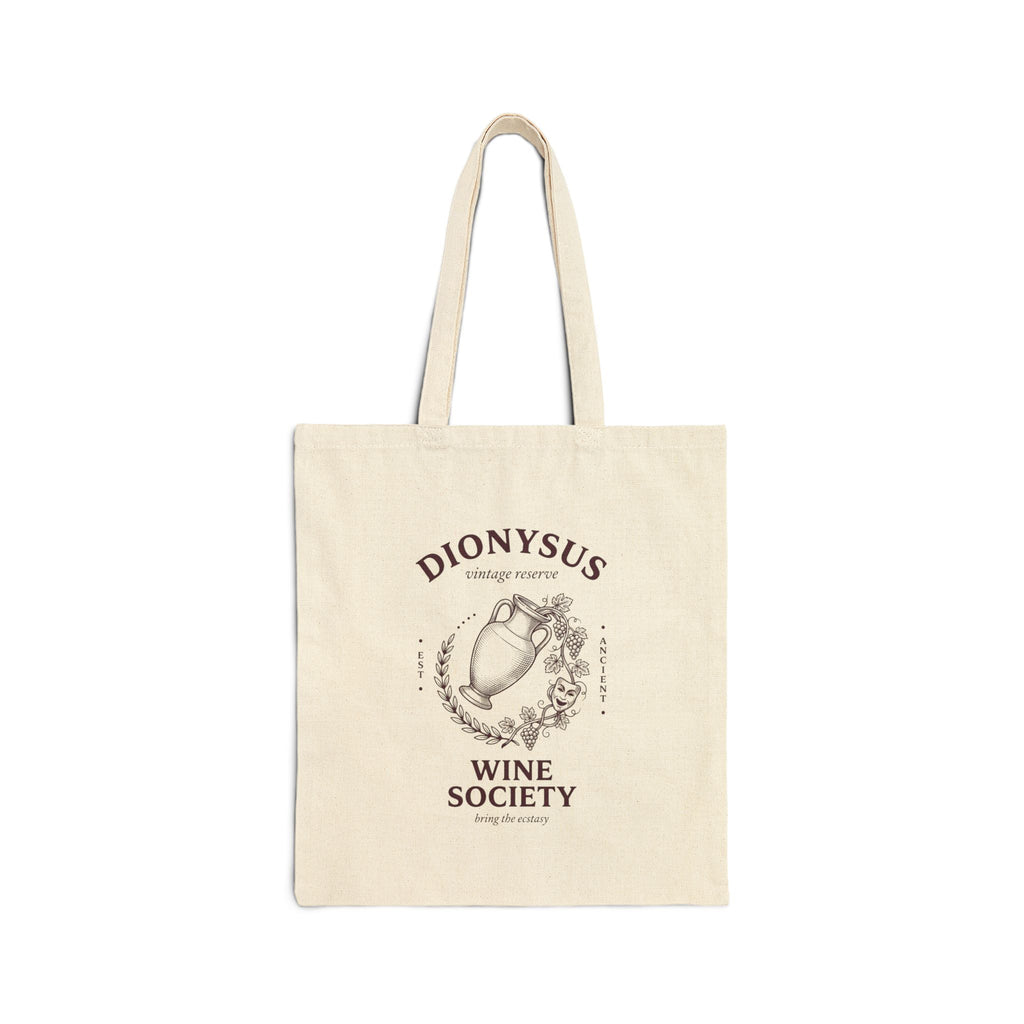Dionysus Wine Society Tote | Greek Mythology Mythcore Classic Art Canvas