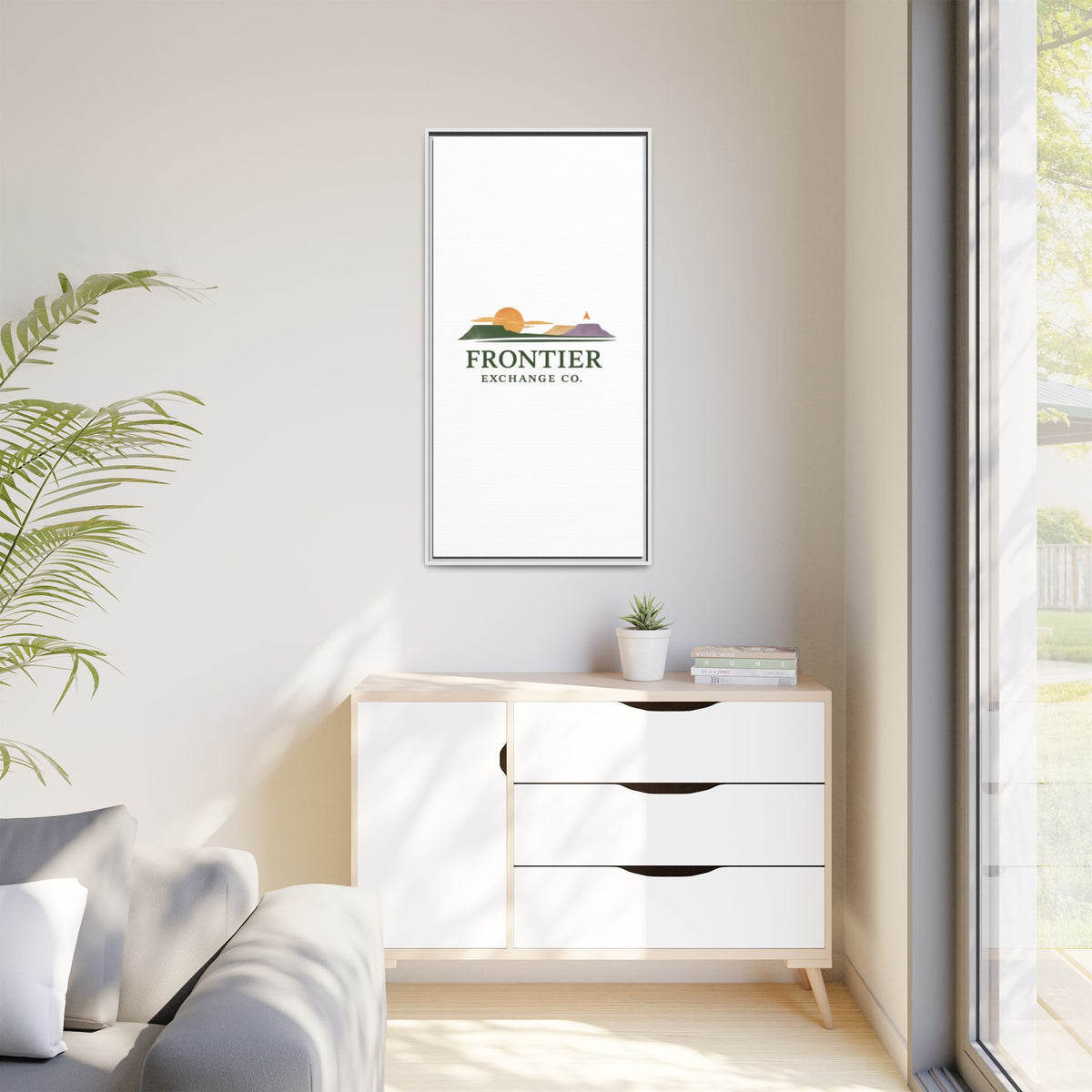 Framed Matte Canvas Print — Frontier Exchange Co. Logo