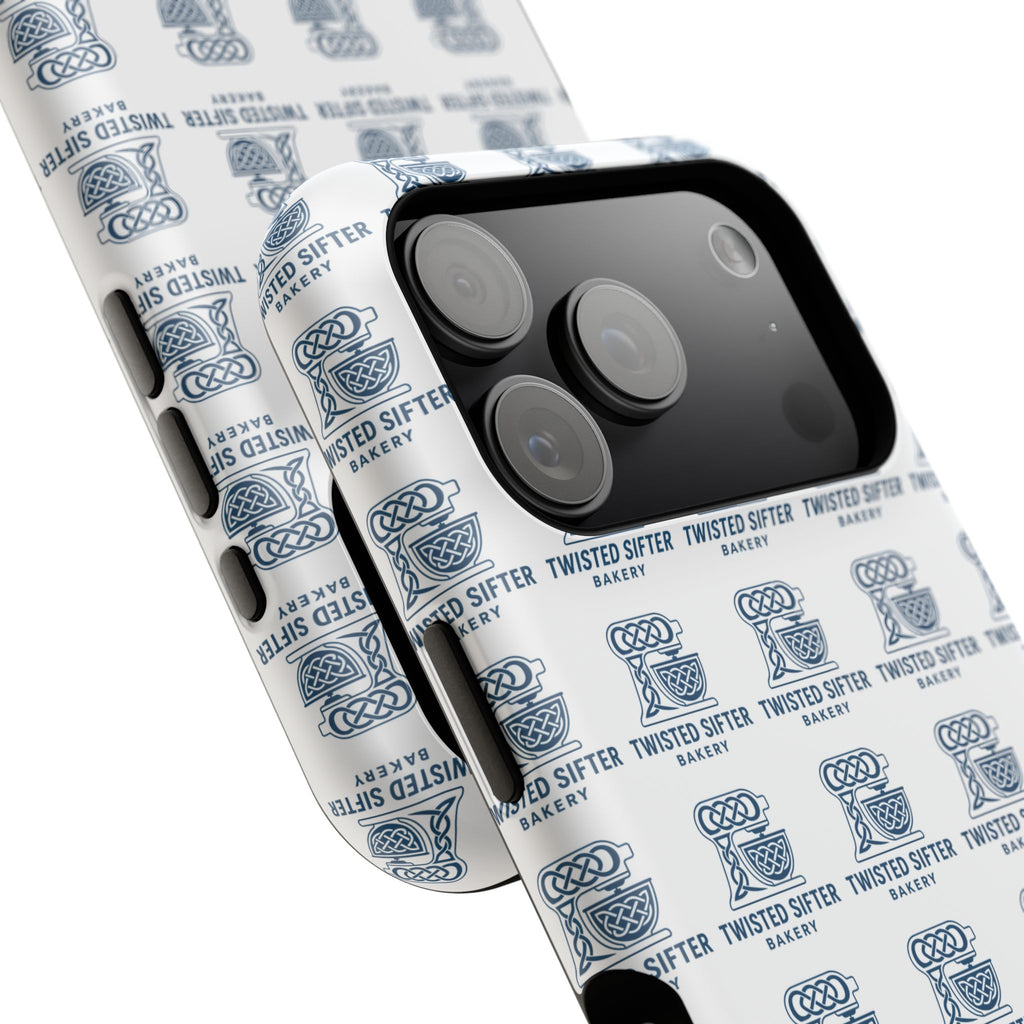 Magnetic Impact-Resistant Phone Case — Repeating Twisted Sifter Logo Pattern