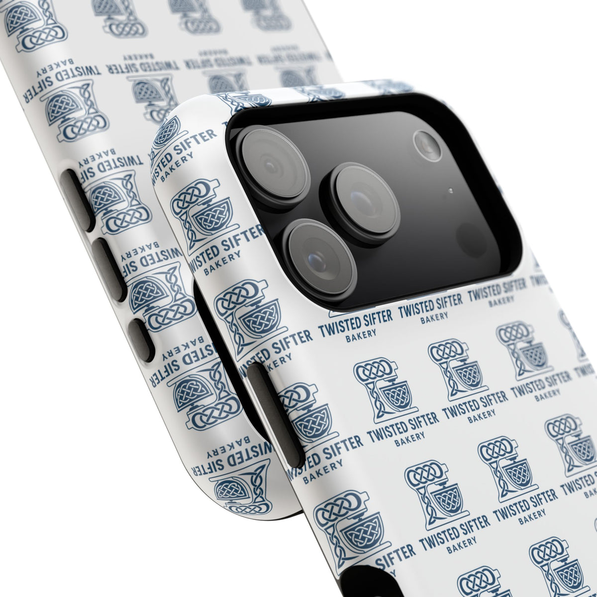 Magnetic Impact-Resistant Phone Case — Repeating Twisted Sifter Logo Pattern