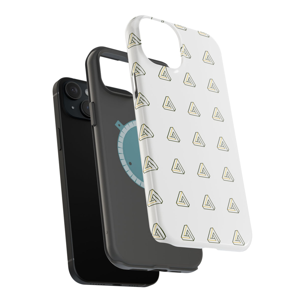 Magnetic Impact-Resistant Phone Case — Minimal Triangle Pattern