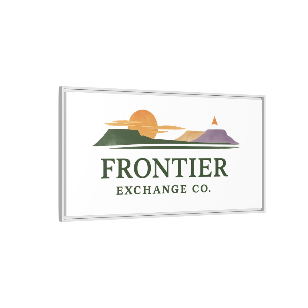 Framed Matte Canvas Print — Frontier Exchange Co. Logo