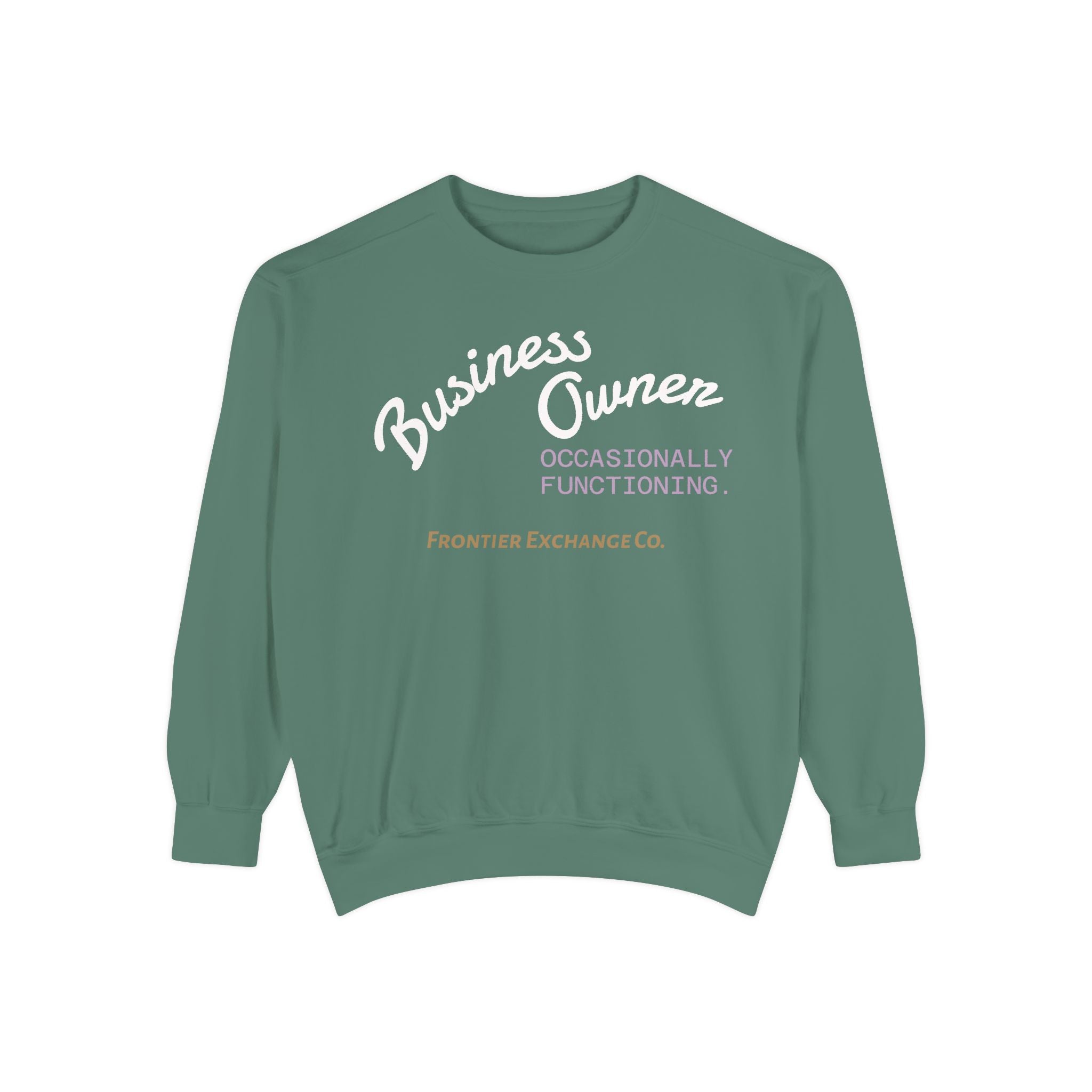 Business Owner Sweatshirt — “Occasionally Functioning” Cozy Crewneck