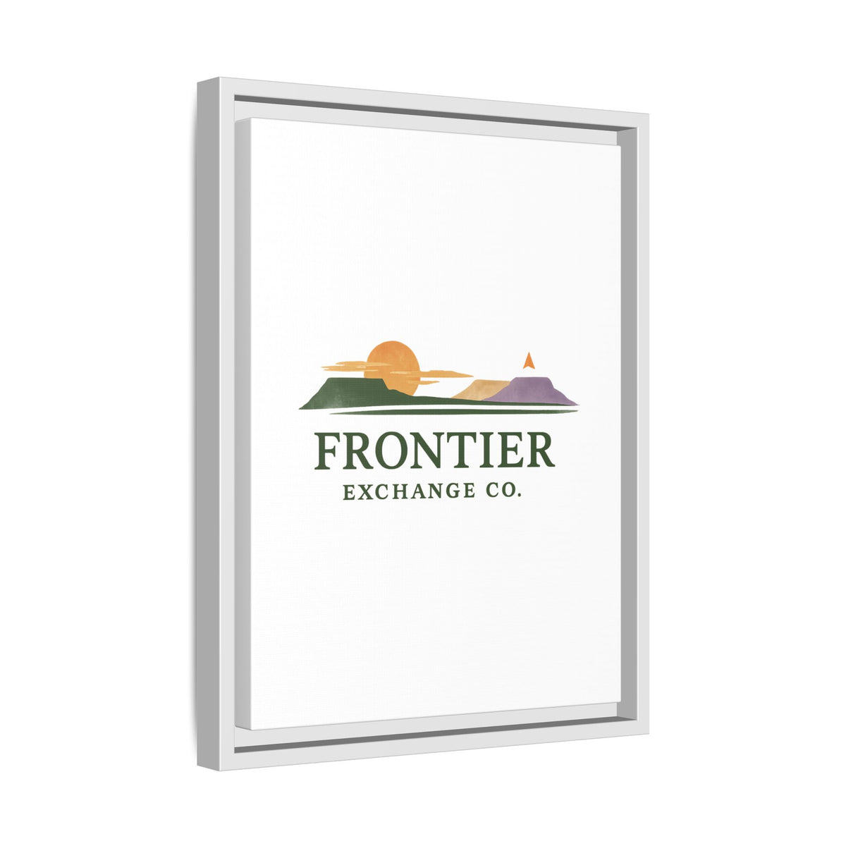 Framed Matte Canvas Print — Frontier Exchange Co. Logo