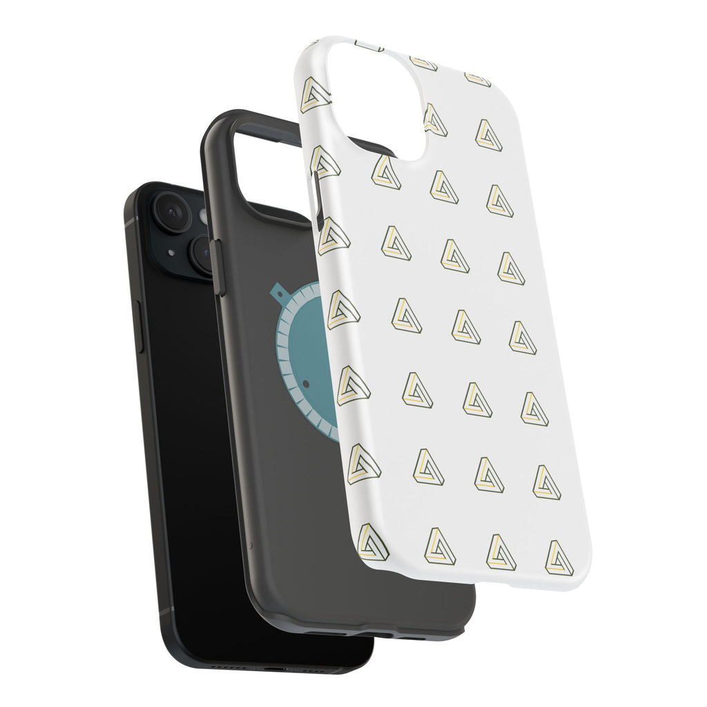 Magnetic Impact-Resistant Phone Case — Minimal Triangle Pattern