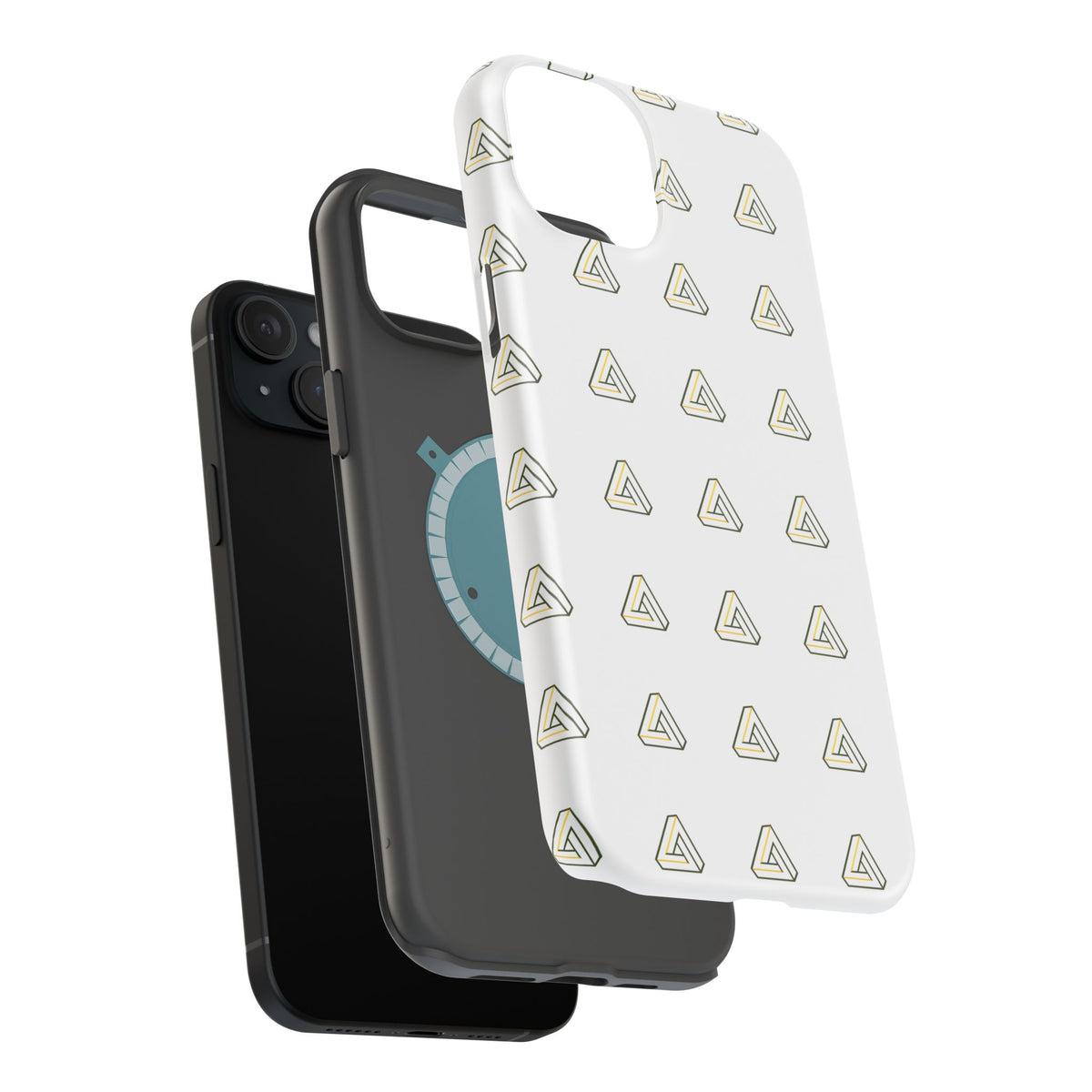 Magnetic Impact-Resistant Phone Case — Minimal Triangle Pattern