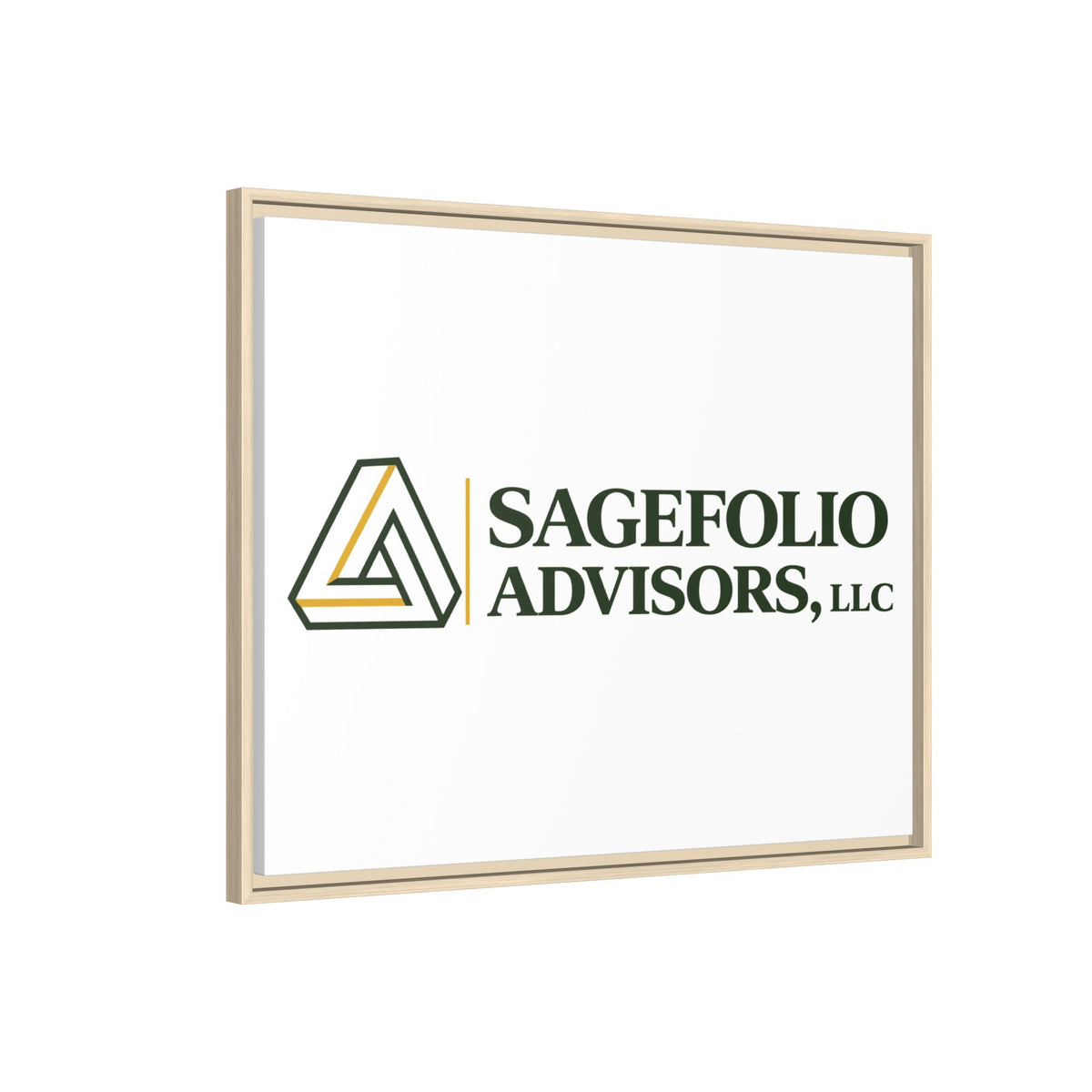 Framed Matte Canvas Wall Art — Sagefolio Advisors Logo