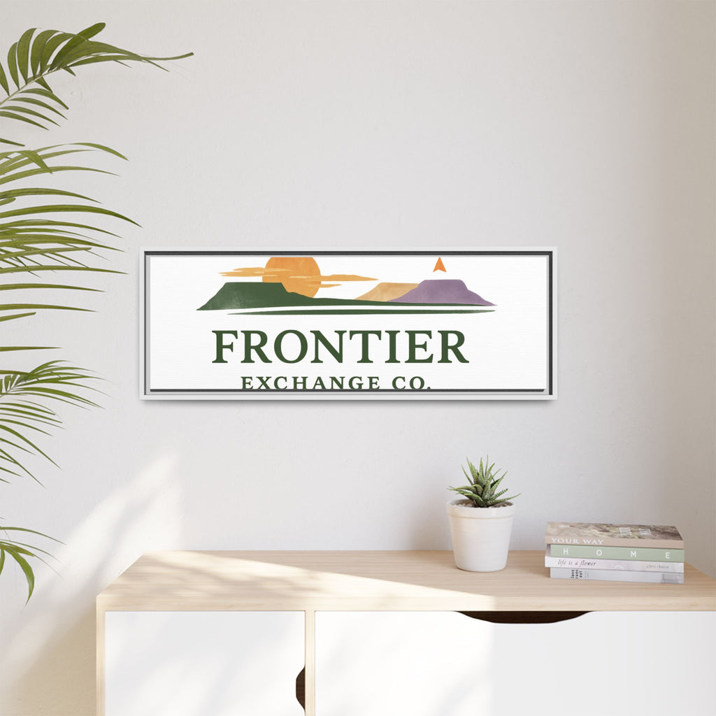 Framed Matte Canvas Print — Frontier Exchange Co. Logo