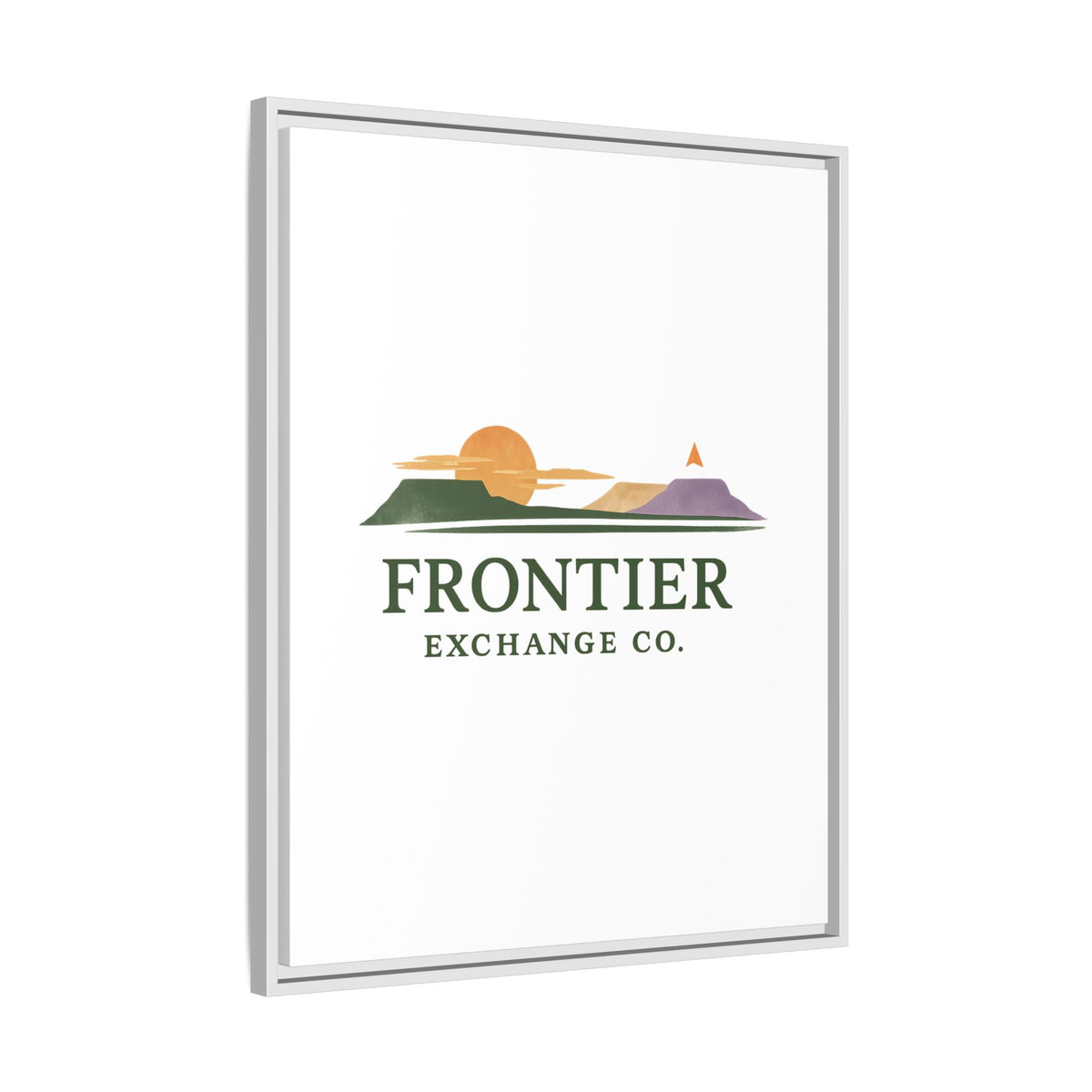 Framed Matte Canvas Print — Frontier Exchange Co. Logo