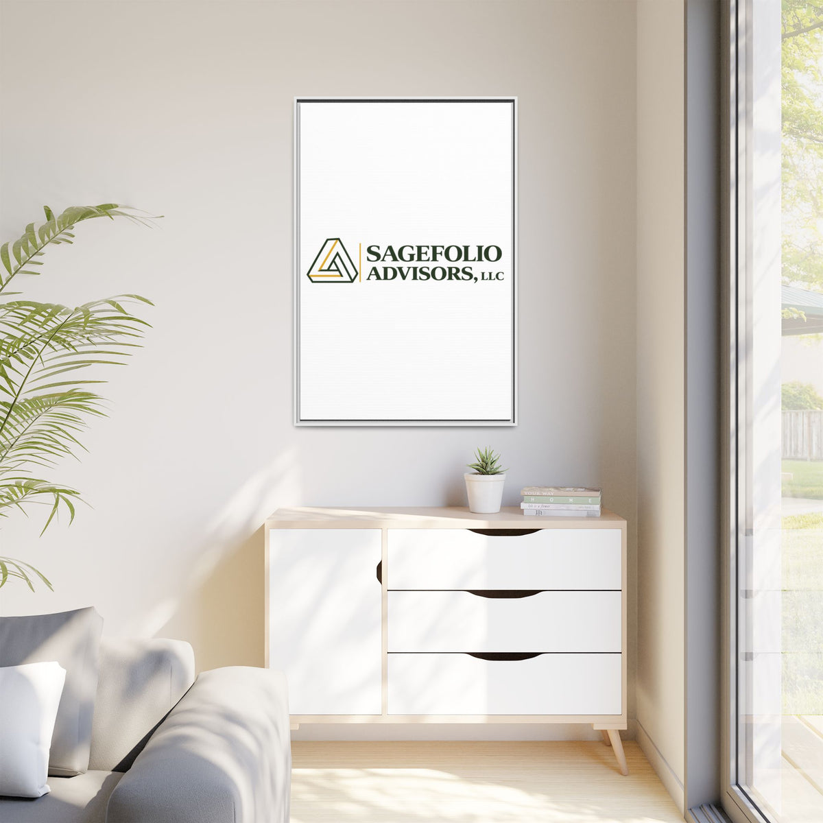 Framed Matte Canvas Wall Art — Sagefolio Advisors Logo