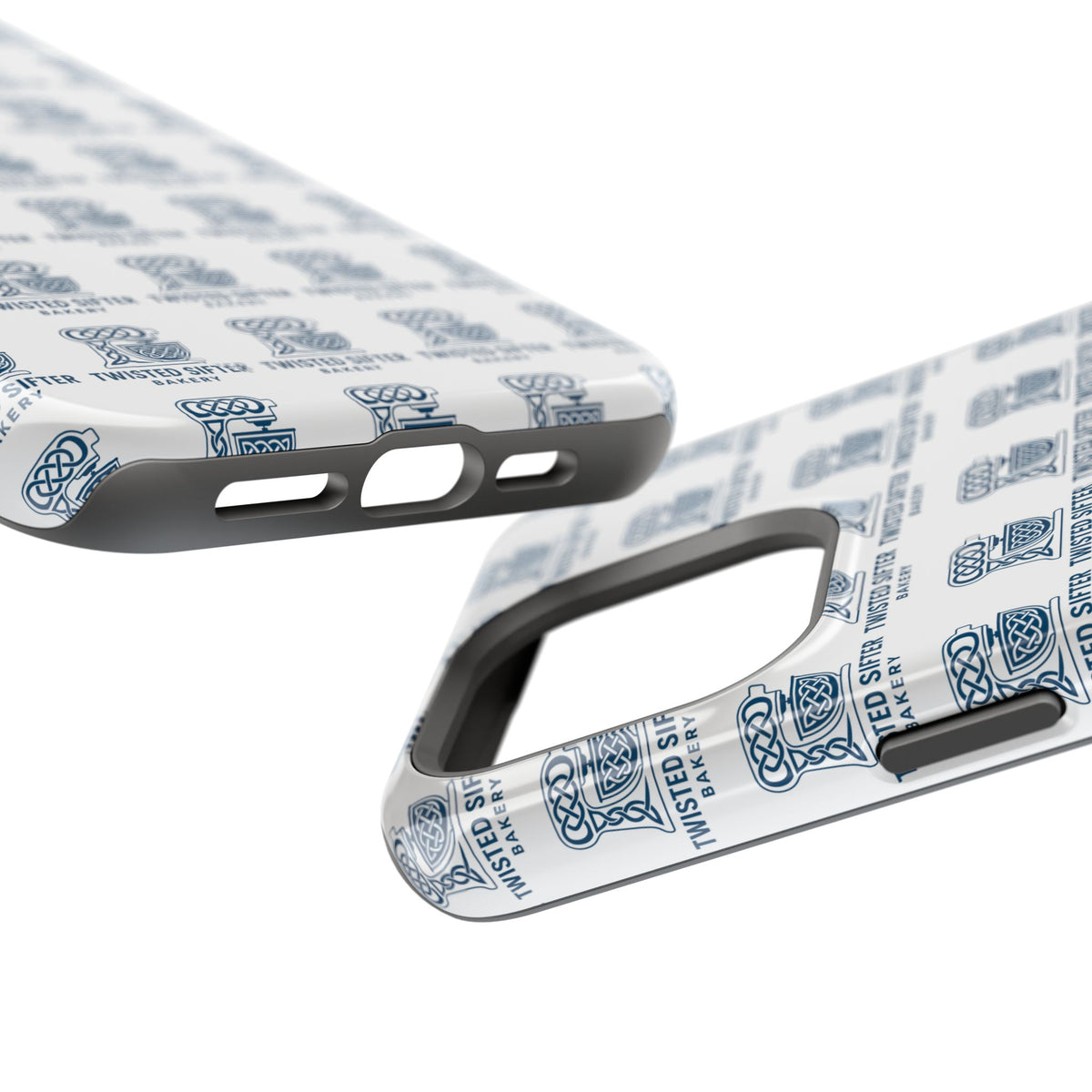 Magnetic Impact-Resistant Phone Case — Repeating Twisted Sifter Logo Pattern