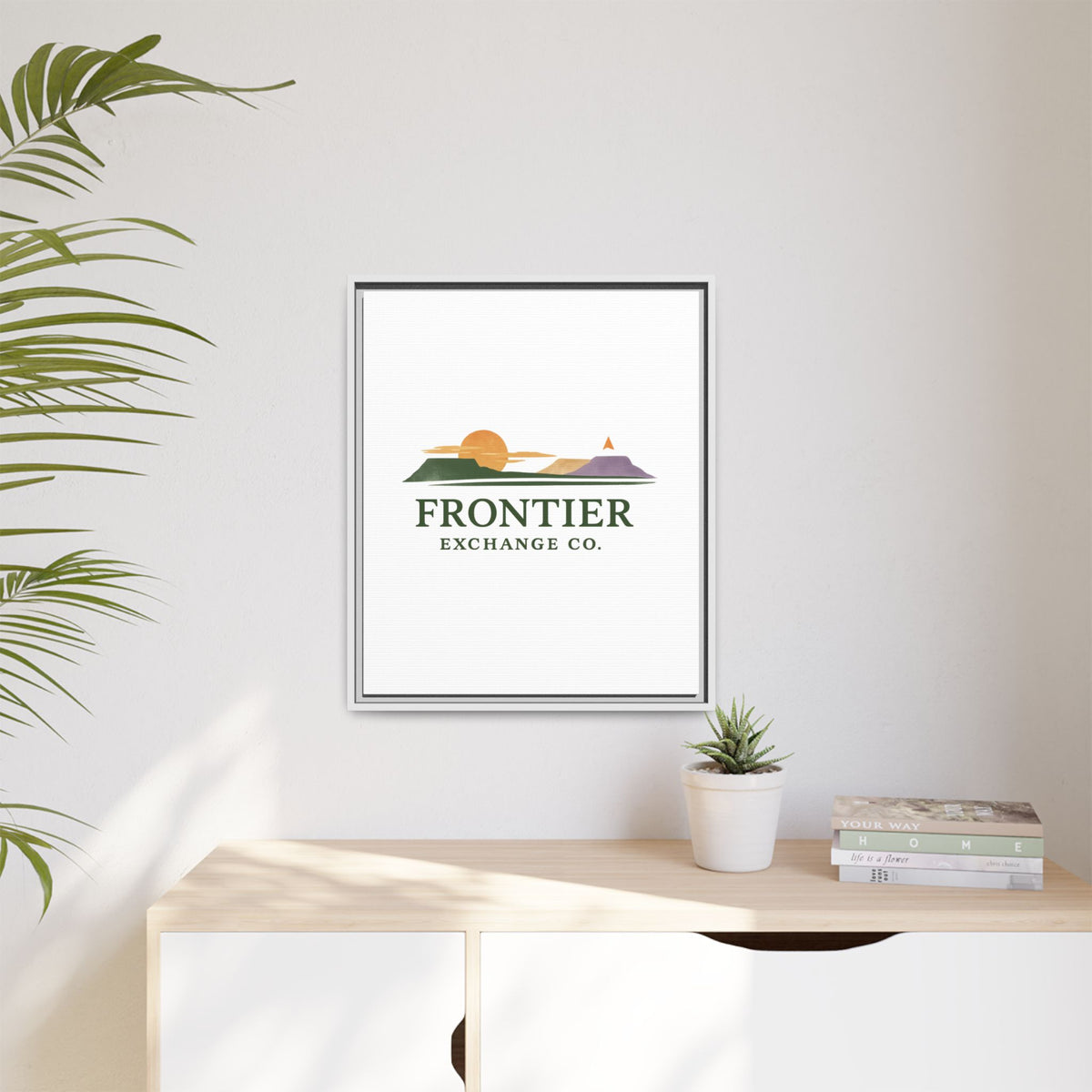 Framed Matte Canvas Print — Frontier Exchange Co. Logo