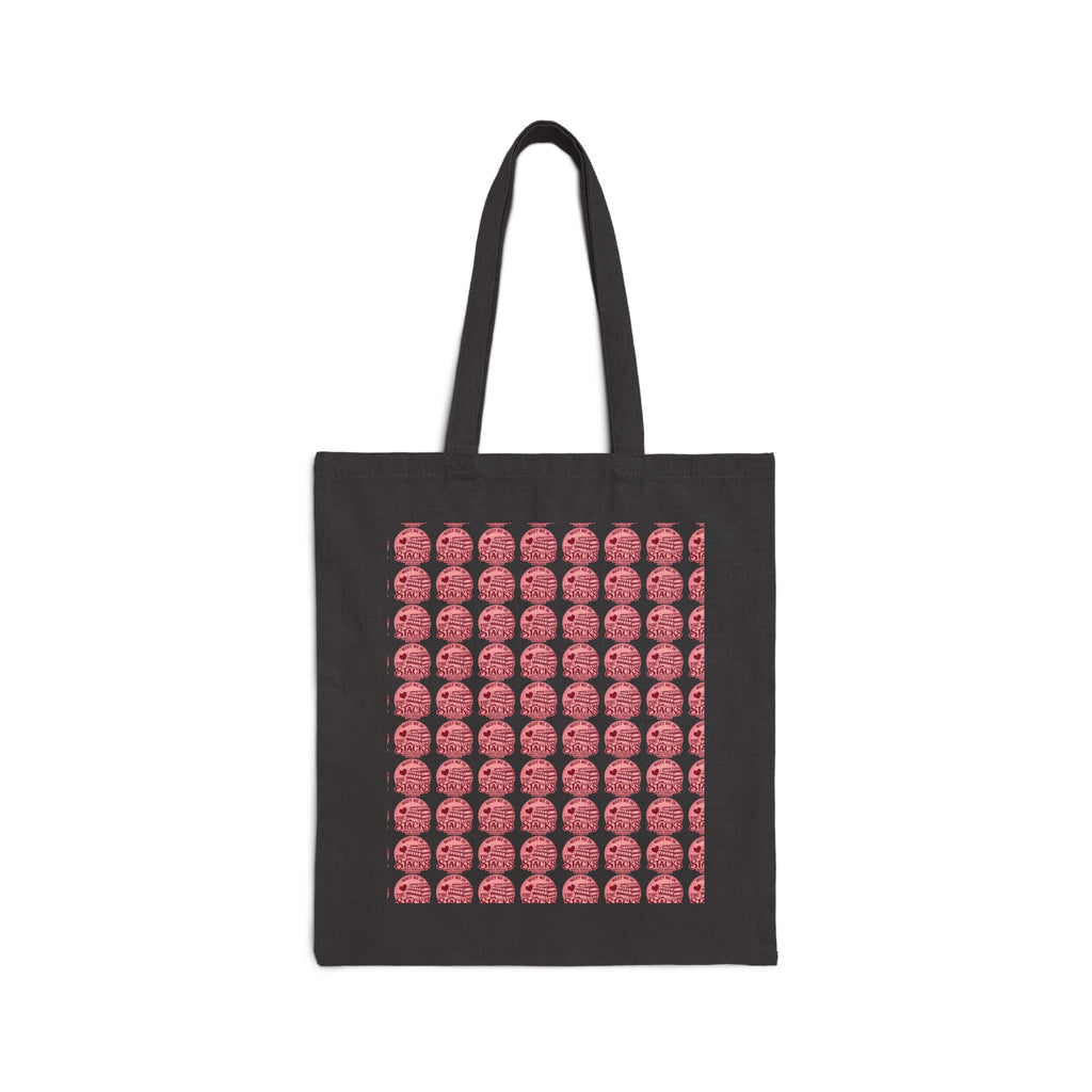 Red Pattern Graphic Cotton Canvas Tote Bag
