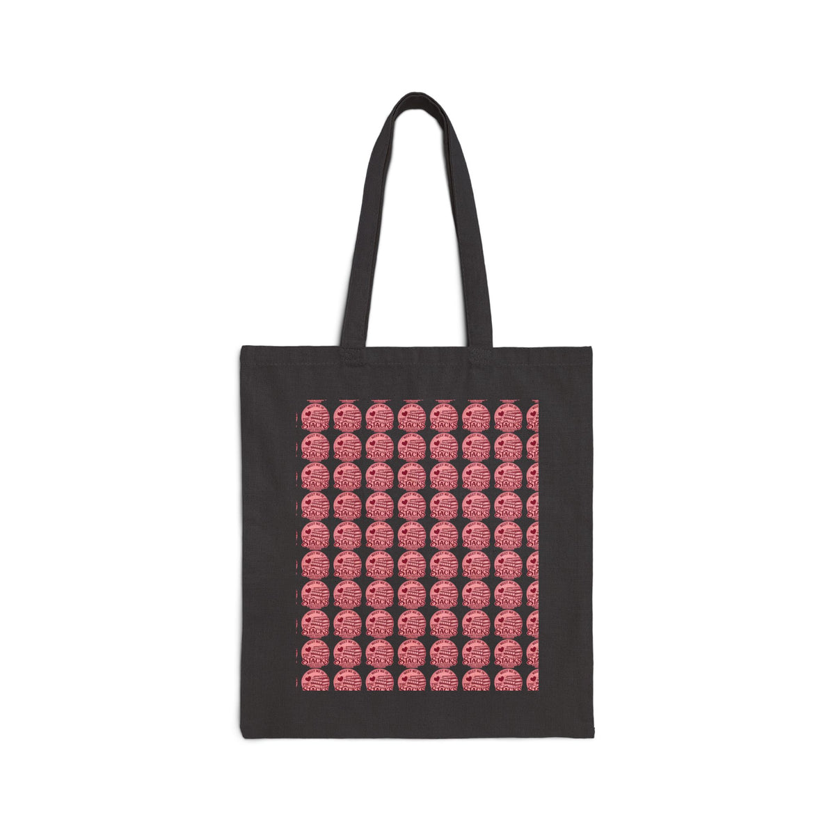 Red Pattern Graphic Cotton Canvas Tote Bag
