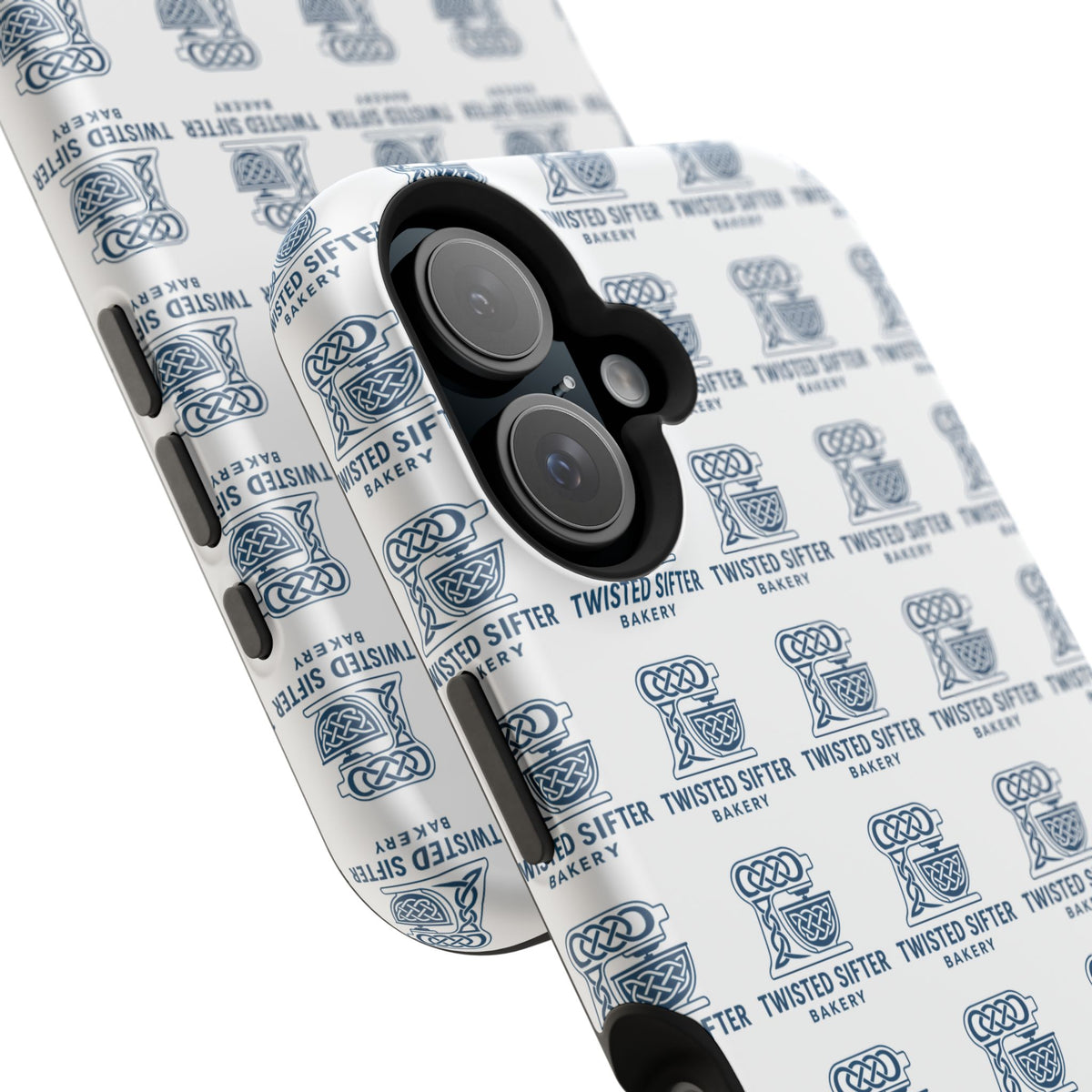 Magnetic Impact-Resistant Phone Case — Repeating Twisted Sifter Logo Pattern
