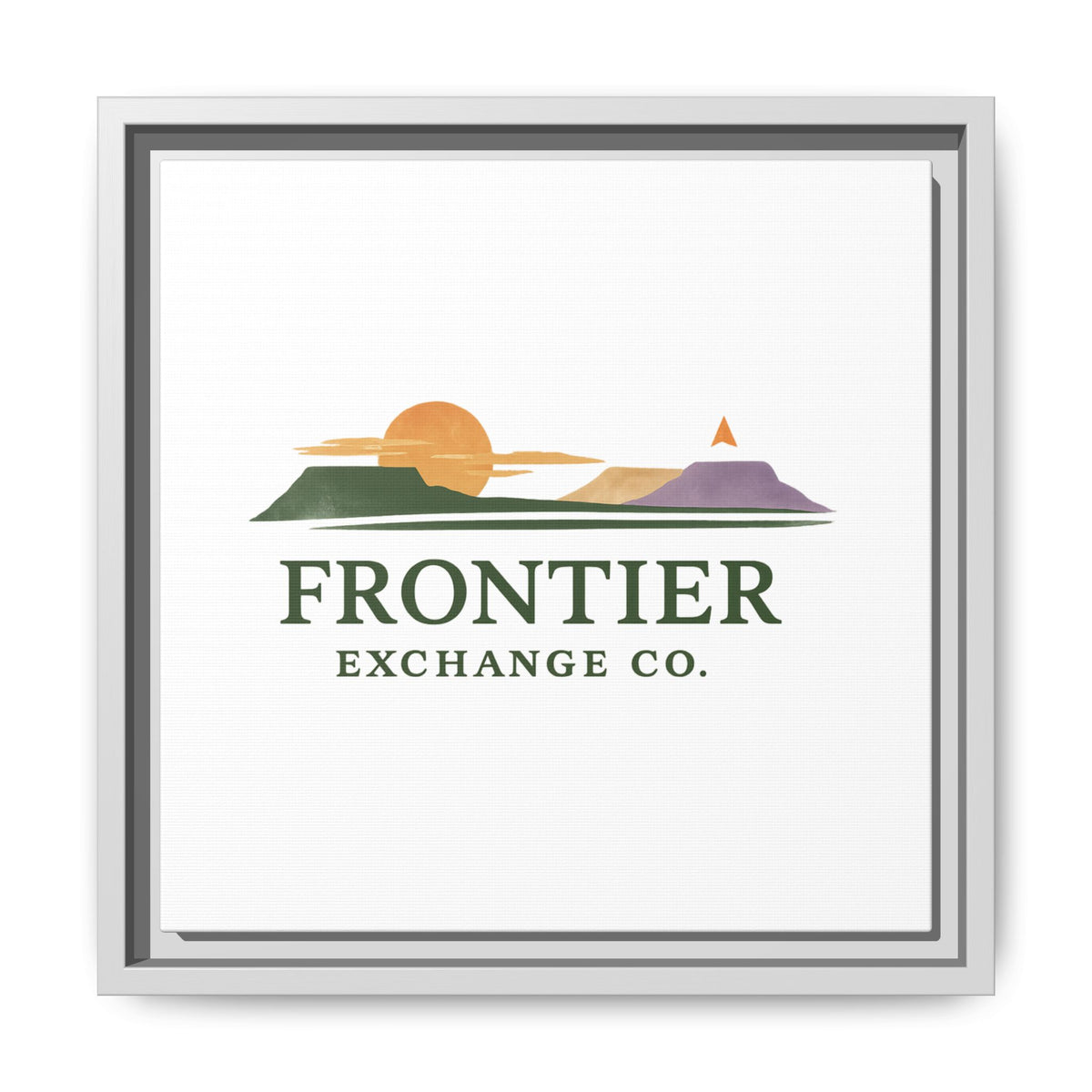 Framed Matte Canvas Print — Frontier Exchange Co. Logo