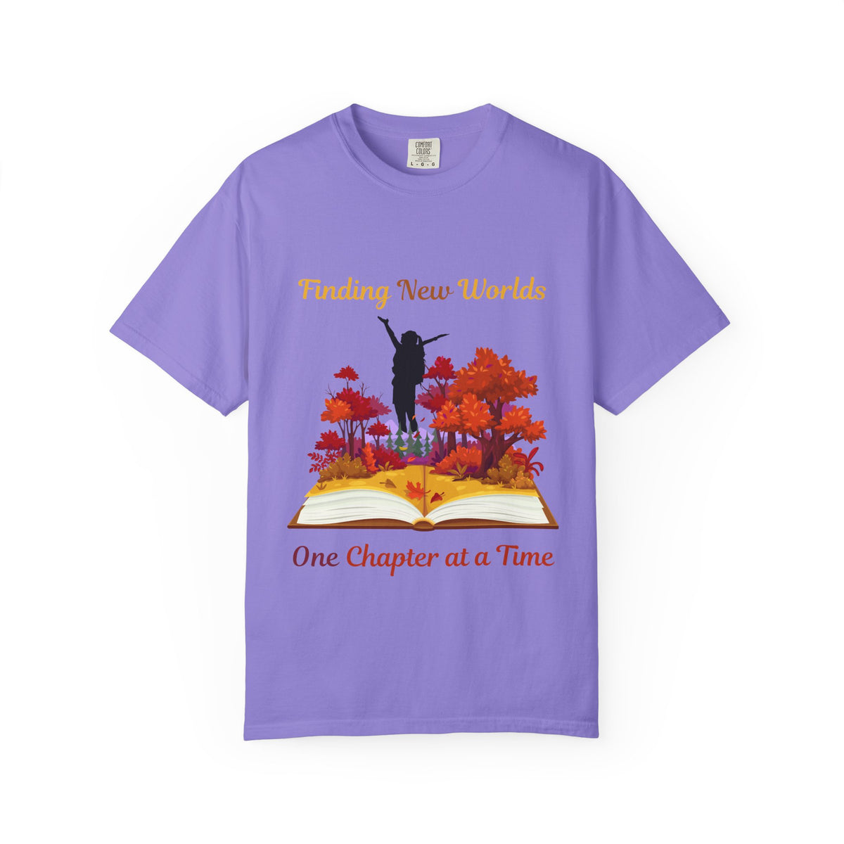 Book Lover T-Shirt — "Finding New Worlds One Chapter at a Time"