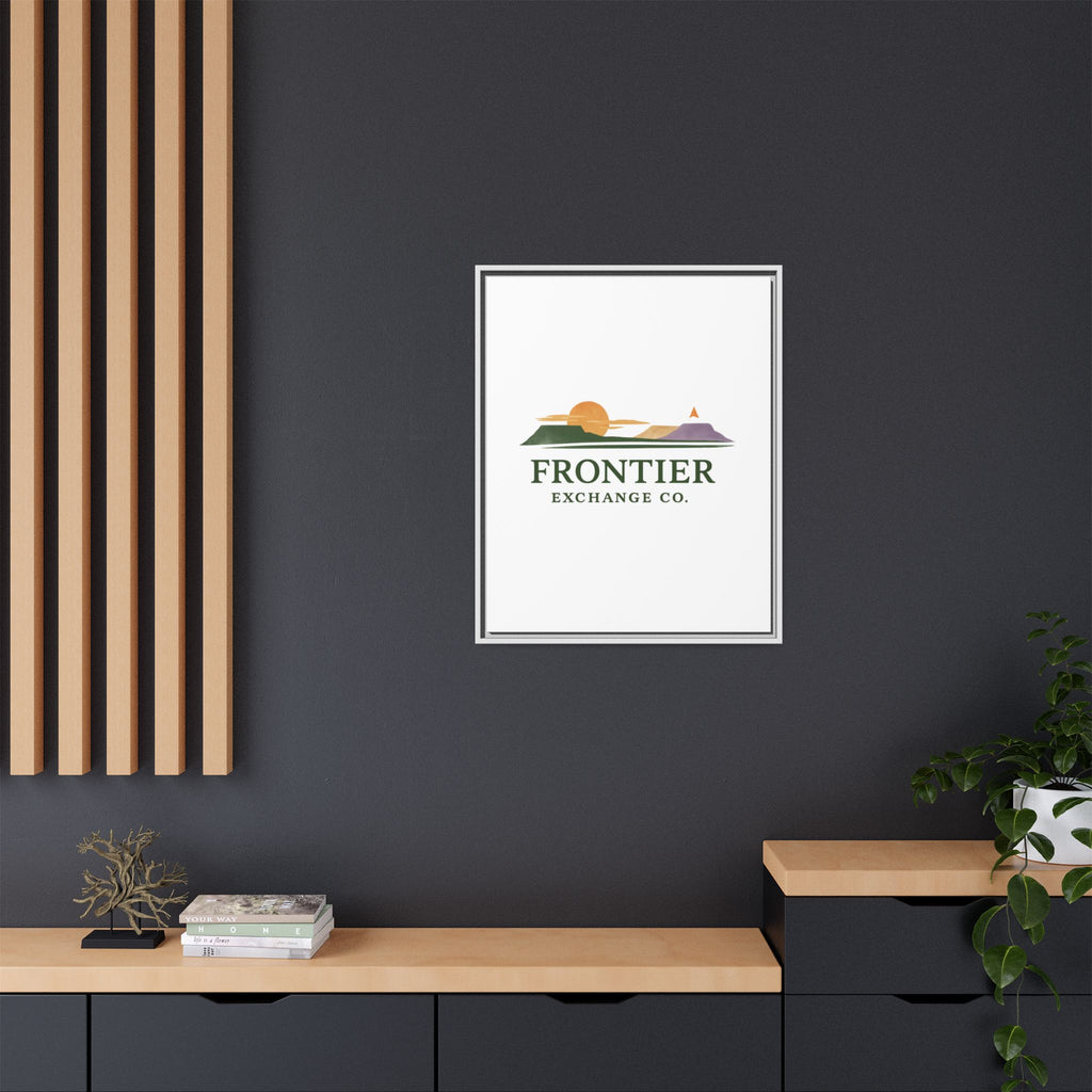 Framed Matte Canvas Print — Frontier Exchange Co. Logo