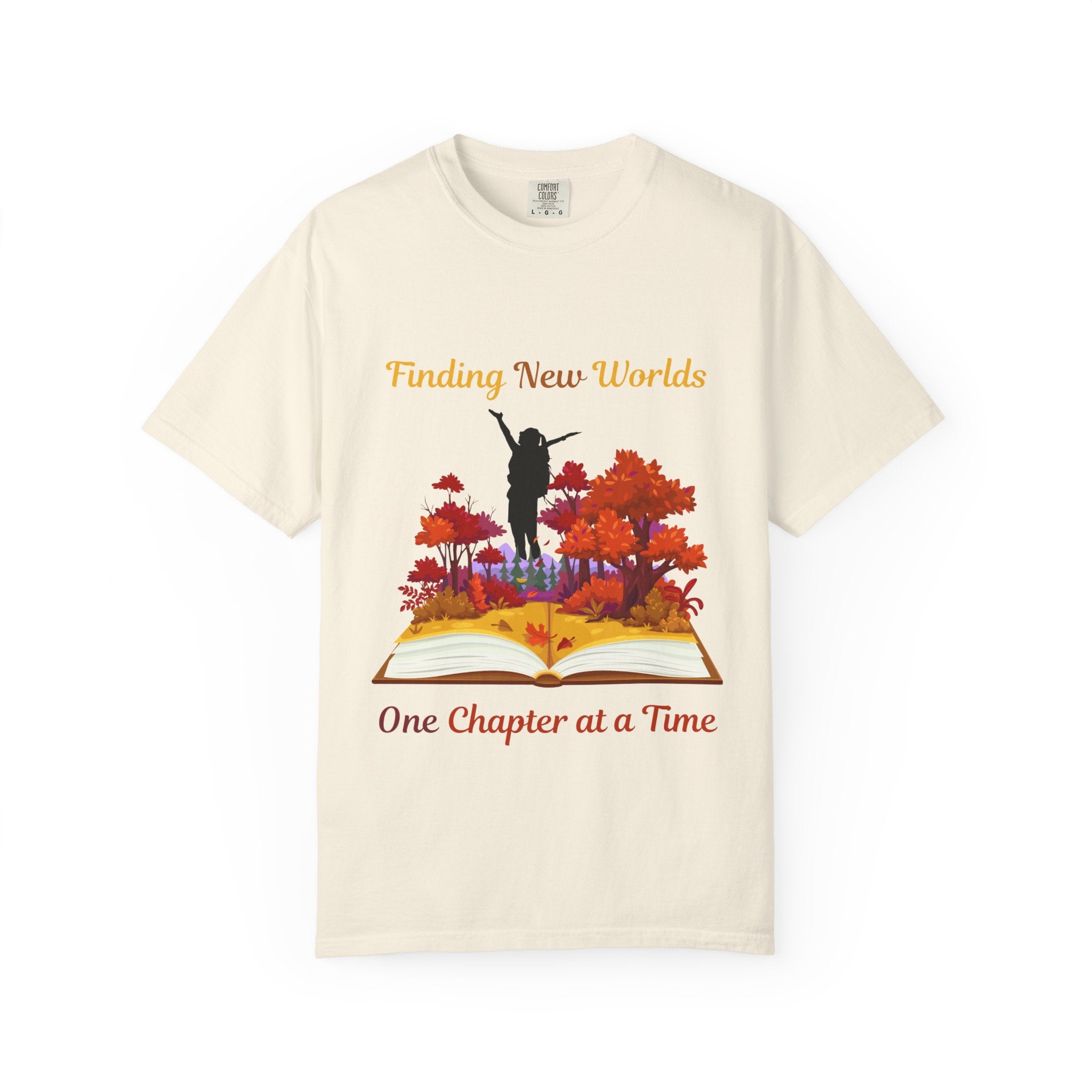 Book Lover T-Shirt — "Finding New Worlds One Chapter at a Time"