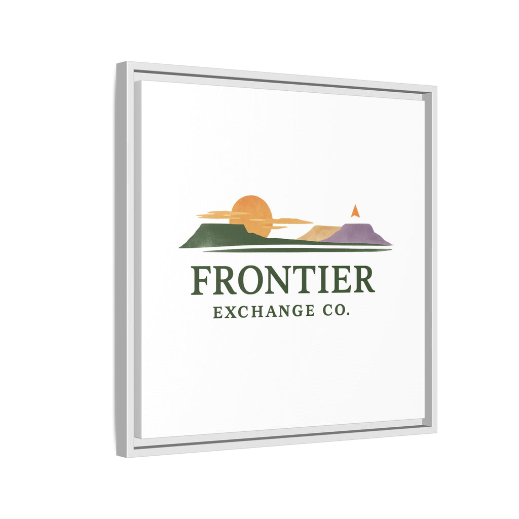 Framed Matte Canvas Print — Frontier Exchange Co. Logo