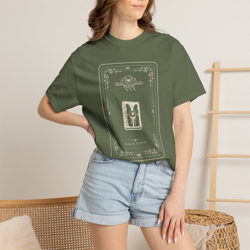 Tarot Bunny Illustration T-Shirt — 'Hold My Hand' Minimal Graphic Tee