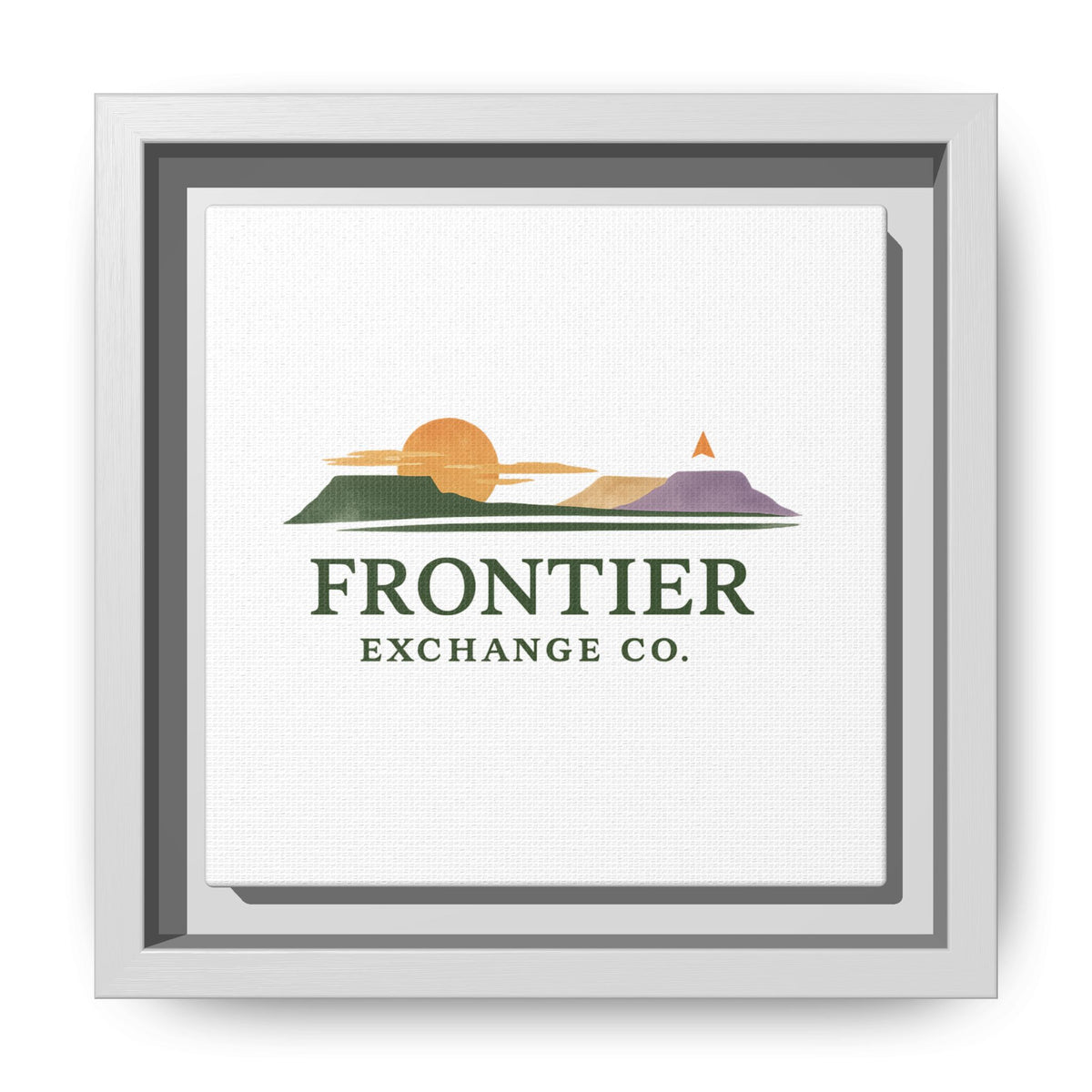 Framed Matte Canvas Print — Frontier Exchange Co. Logo