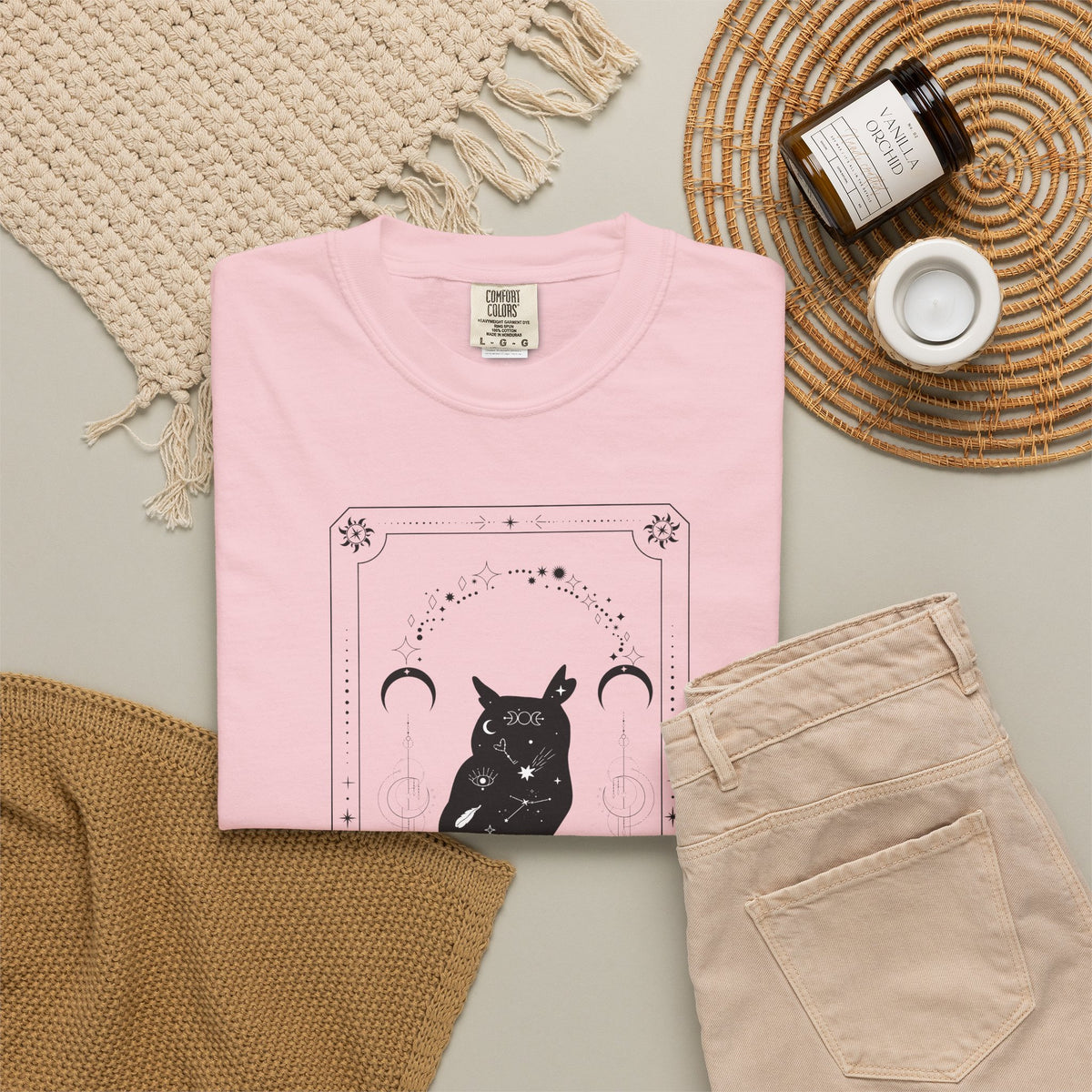 Tarot Owl T-Shirt — The Lunar Arc Mystical Graphic Tee