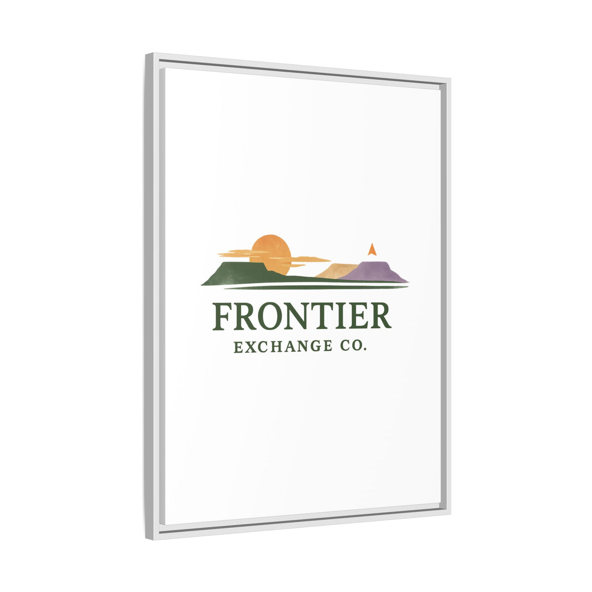 Framed Matte Canvas Print — Frontier Exchange Co. Logo