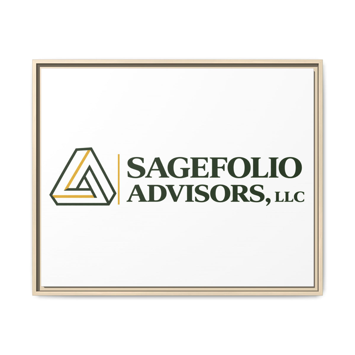 Framed Matte Canvas Wall Art — Sagefolio Advisors Logo