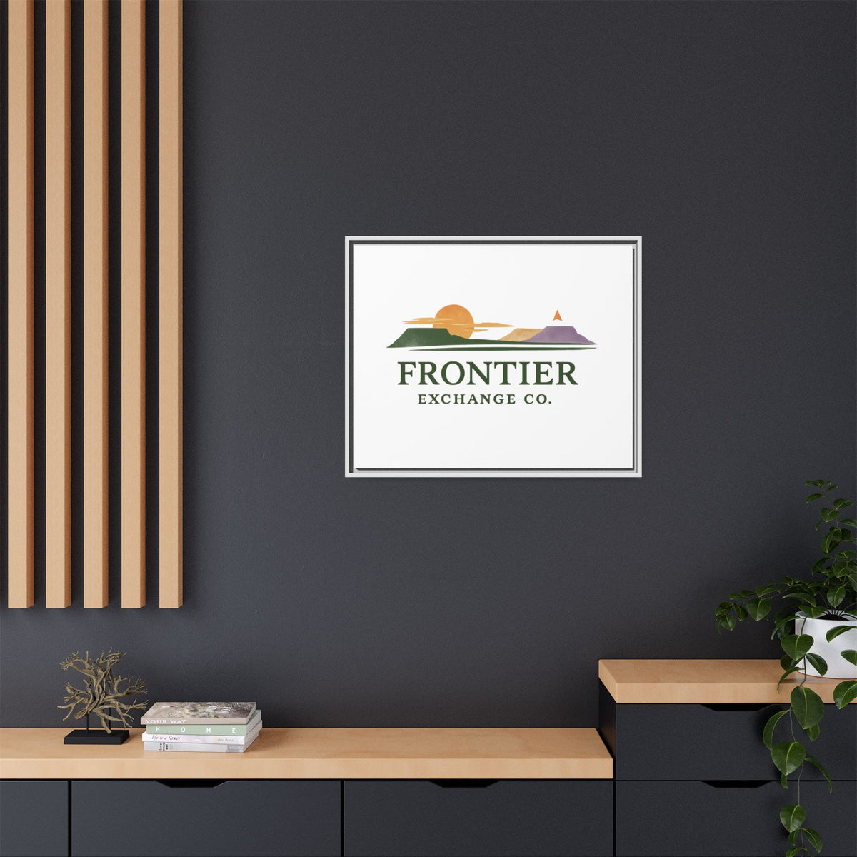 Framed Matte Canvas Print — Frontier Exchange Co. Logo