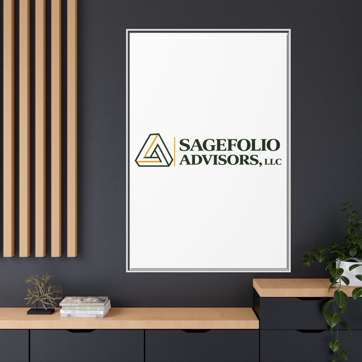 Framed Matte Canvas Wall Art — Sagefolio Advisors Logo
