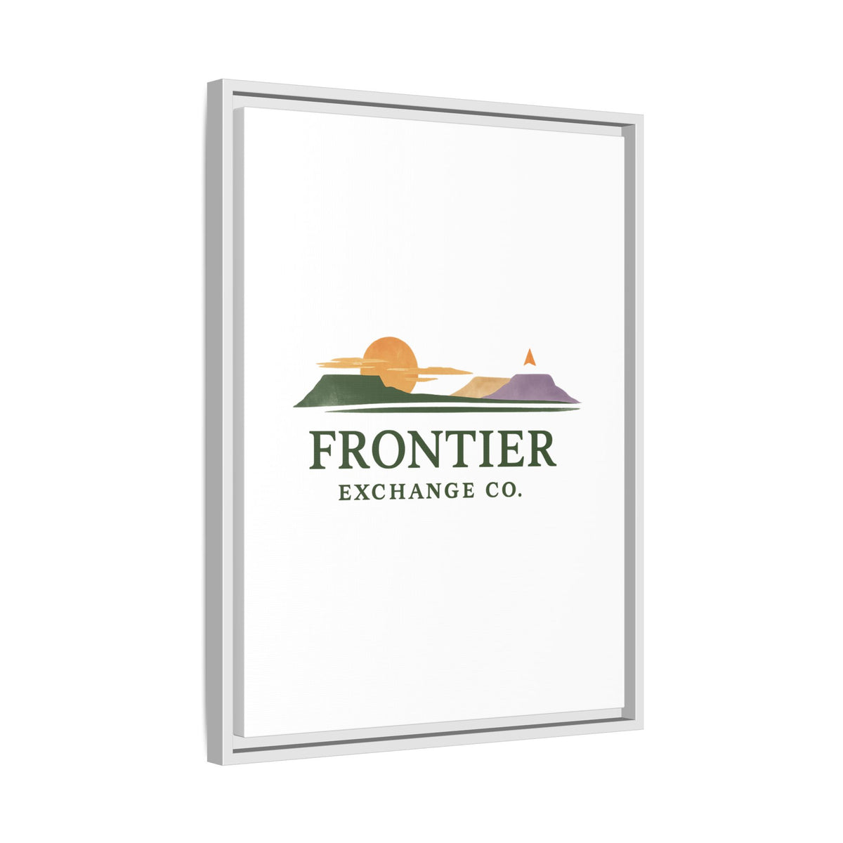 Framed Matte Canvas Print — Frontier Exchange Co. Logo