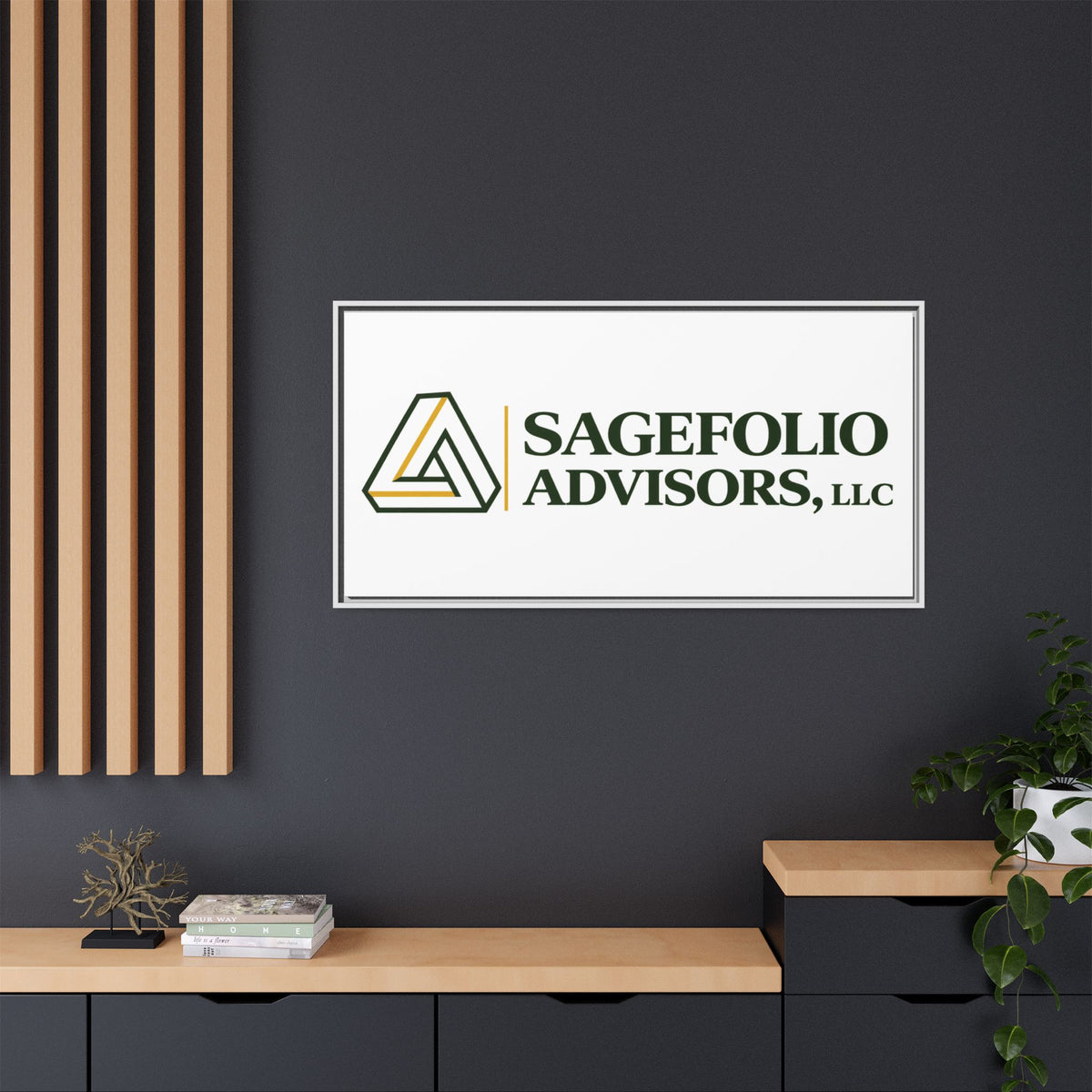 Framed Matte Canvas Wall Art — Sagefolio Advisors Logo