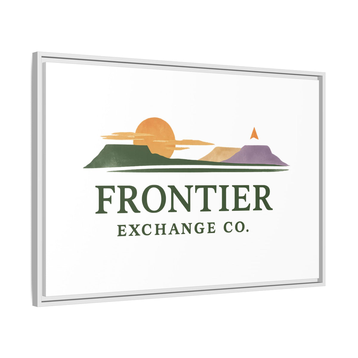 Framed Matte Canvas Print — Frontier Exchange Co. Logo