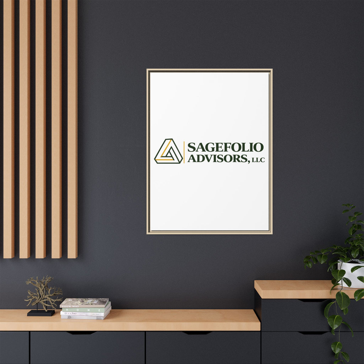 Framed Matte Canvas Wall Art — Sagefolio Advisors Logo
