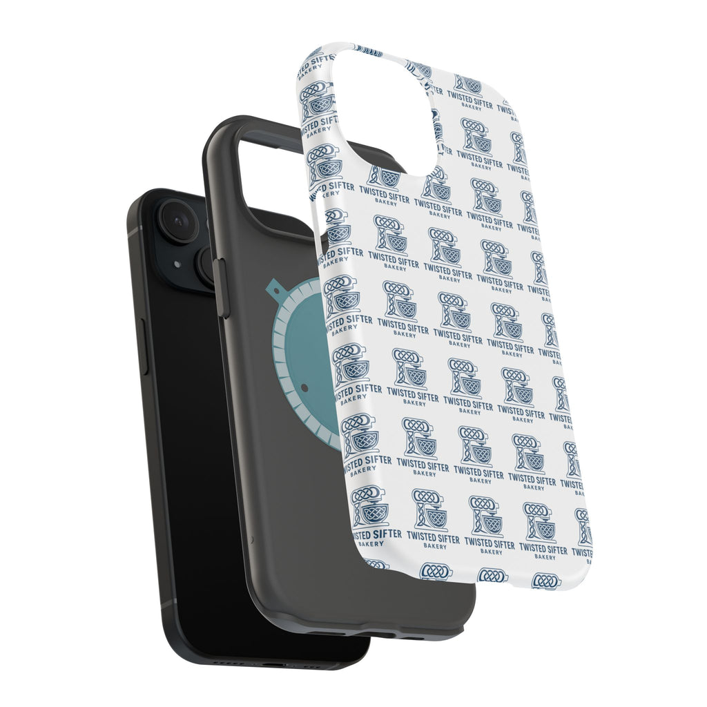 Magnetic Impact-Resistant Phone Case — Repeating Twisted Sifter Logo Pattern