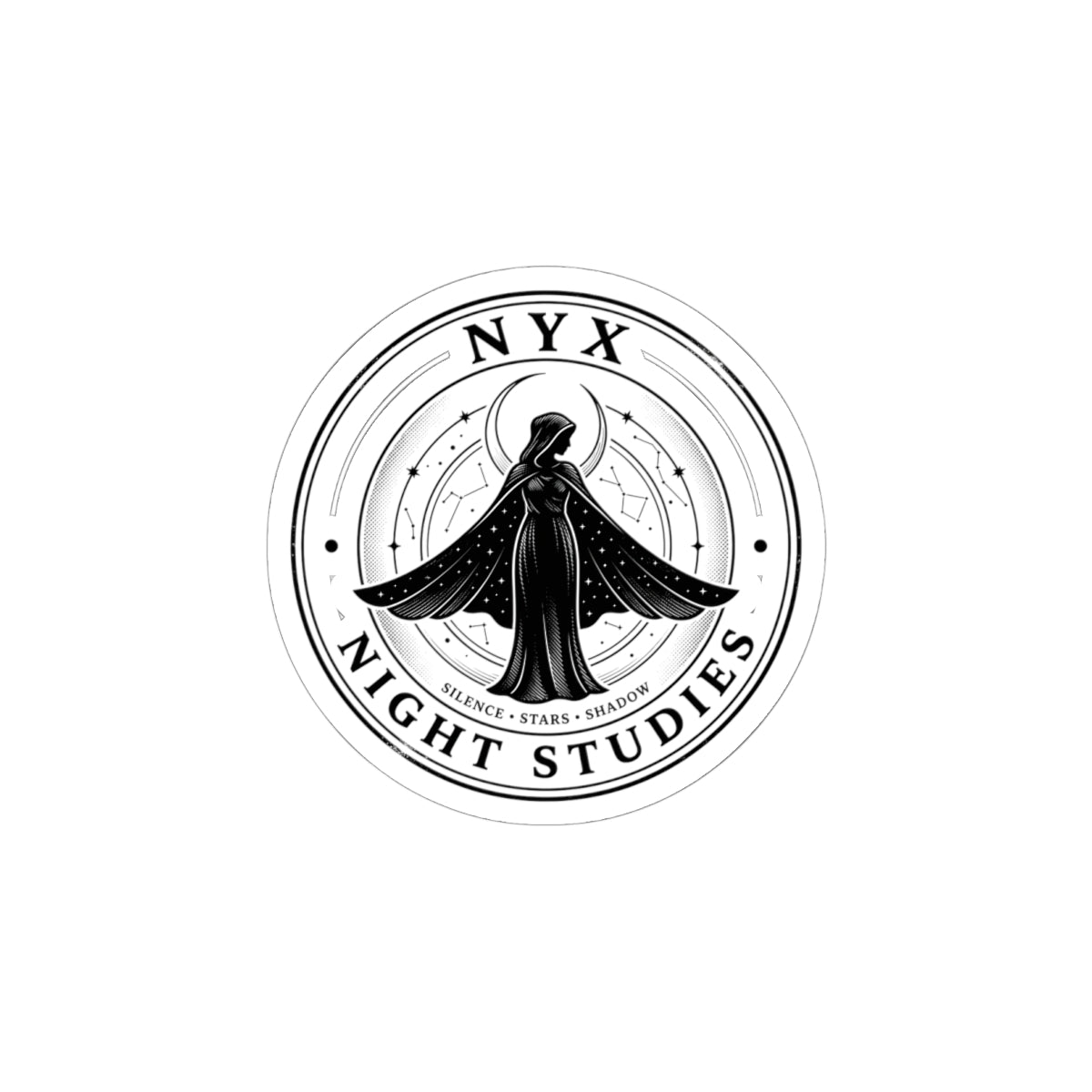 Nyx Night Studies Kiss-Cut Sticker | Mythcore Greek Mythology