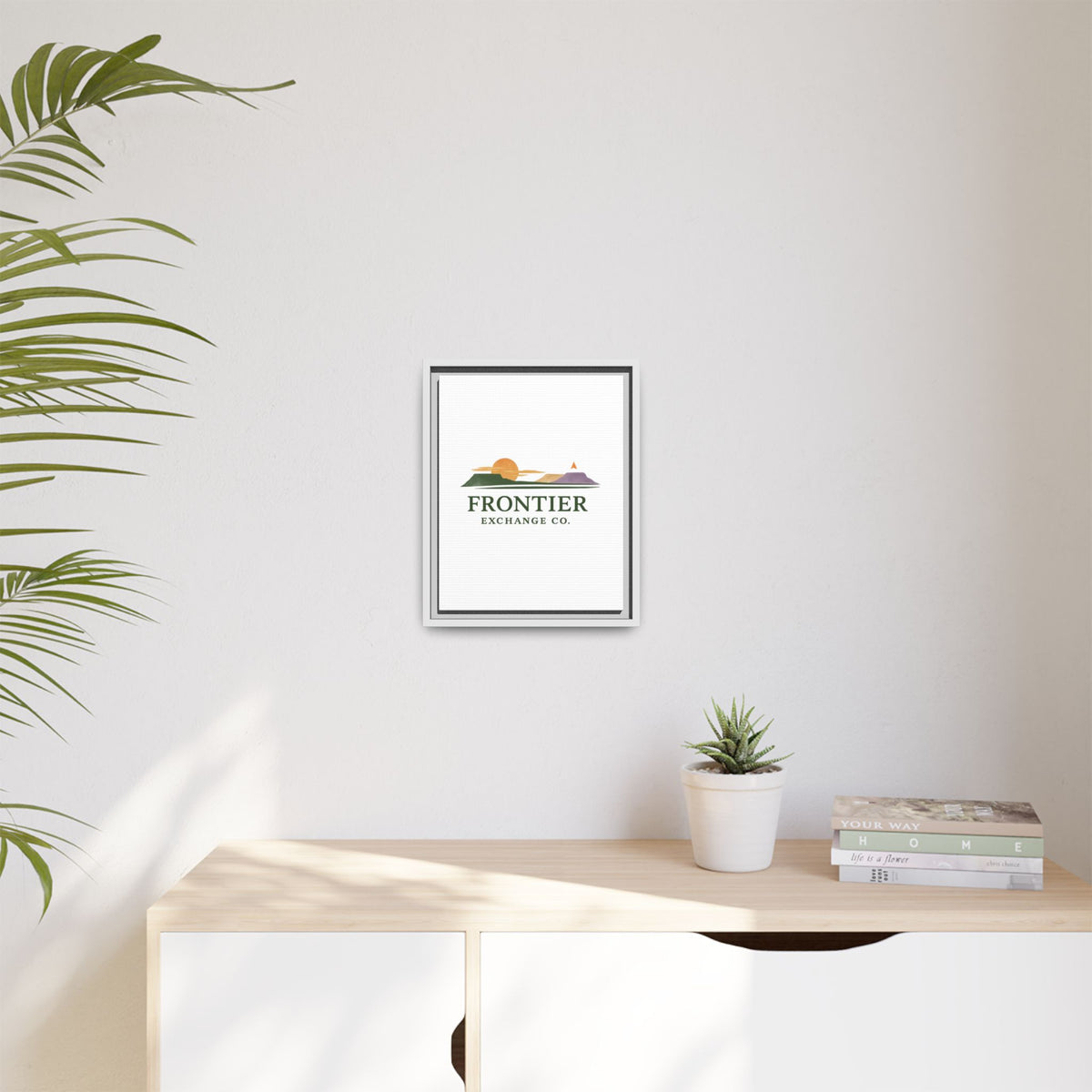 Framed Matte Canvas Print — Frontier Exchange Co. Logo