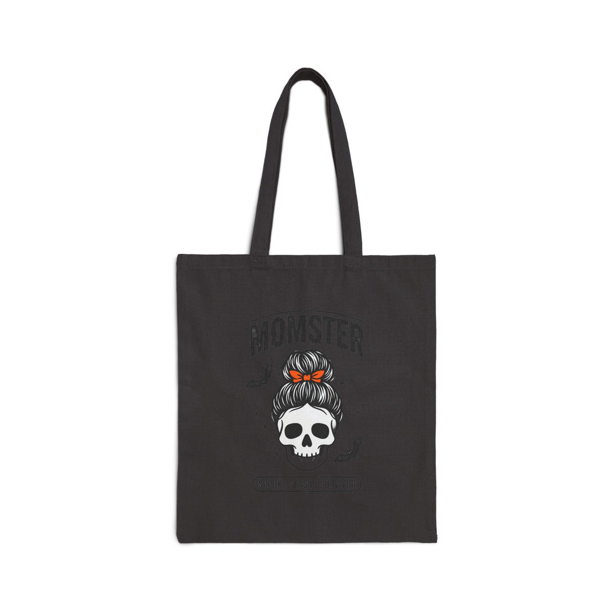 Momster Skull Mom Tote | Halloween Momster, Spooky Season Canvas Tote