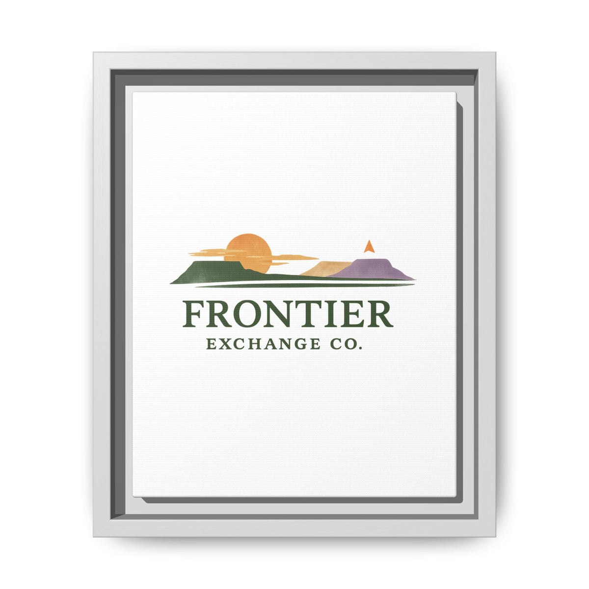 Framed Matte Canvas Print — Frontier Exchange Co. Logo