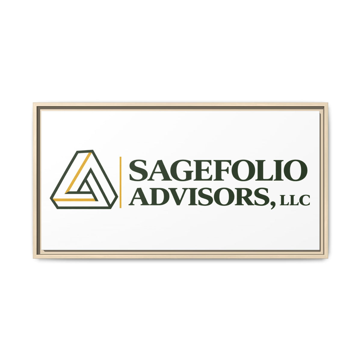 Framed Matte Canvas Wall Art — Sagefolio Advisors Logo